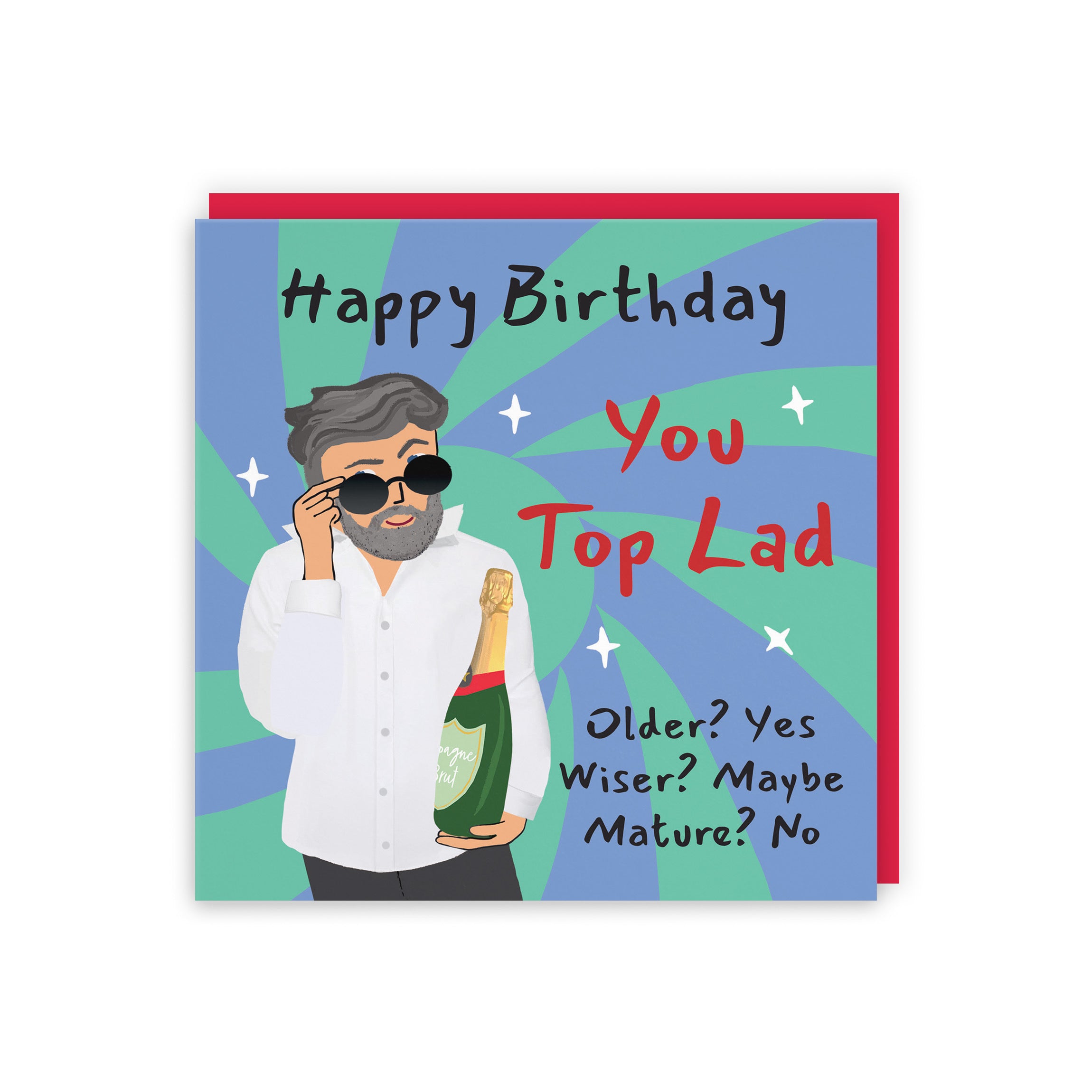 Men's Birthday Card Cool Dude Top Lad Laugh Out Loud - Default Title (GK00003)