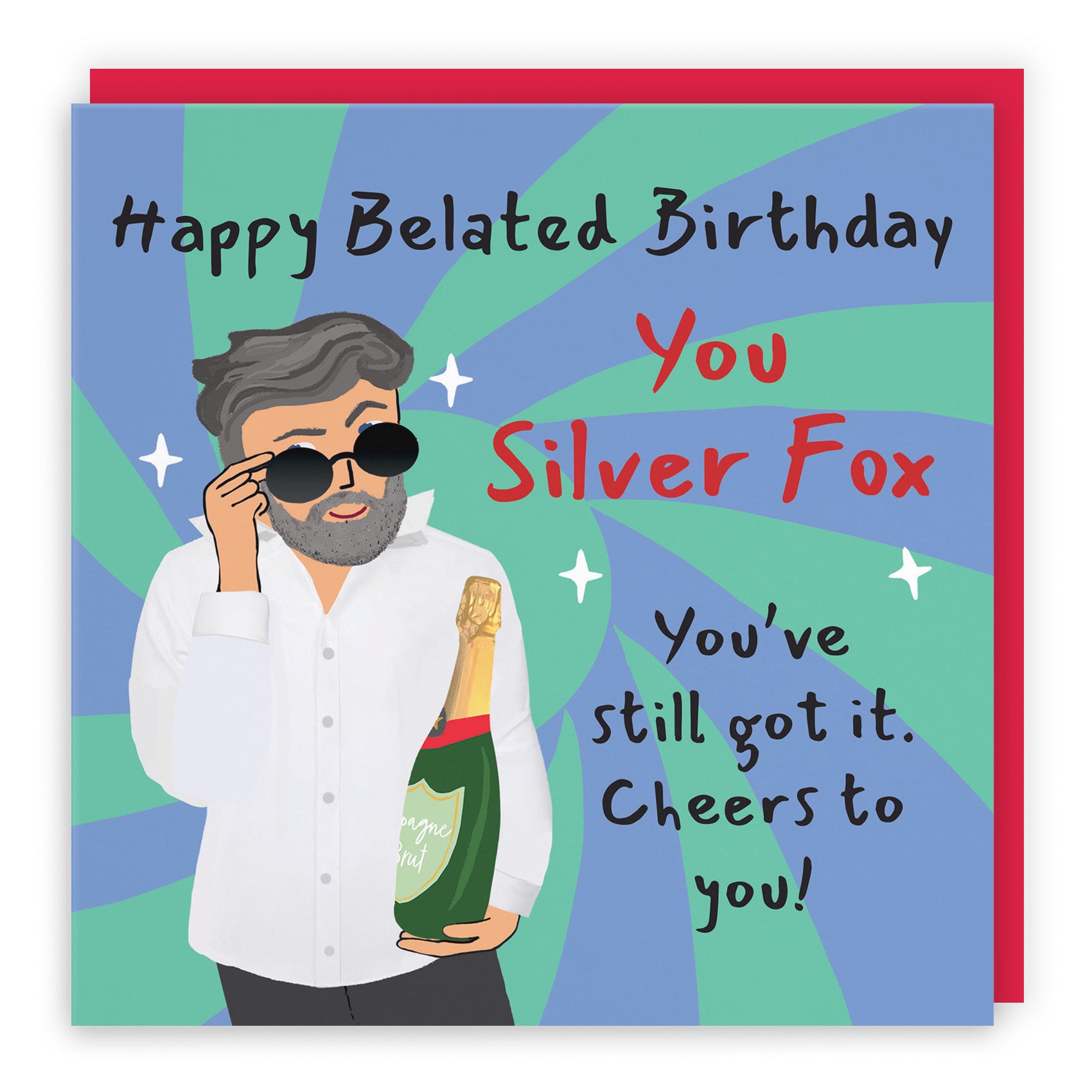 Men's Belated Birthday Card Cool Dude Laugh Out Loud - Default Title (GK00004)