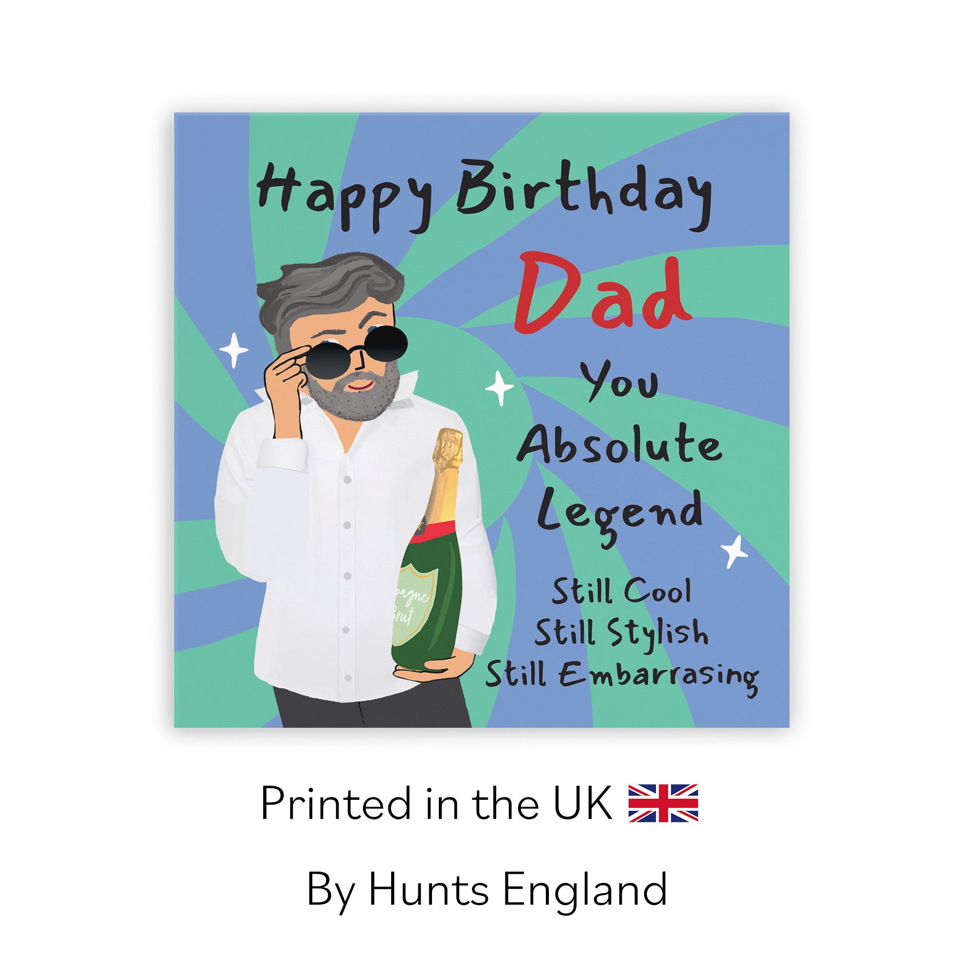 Dad Birthday Card Cool Dude Laugh Out Loud - Default Title (GK00009)