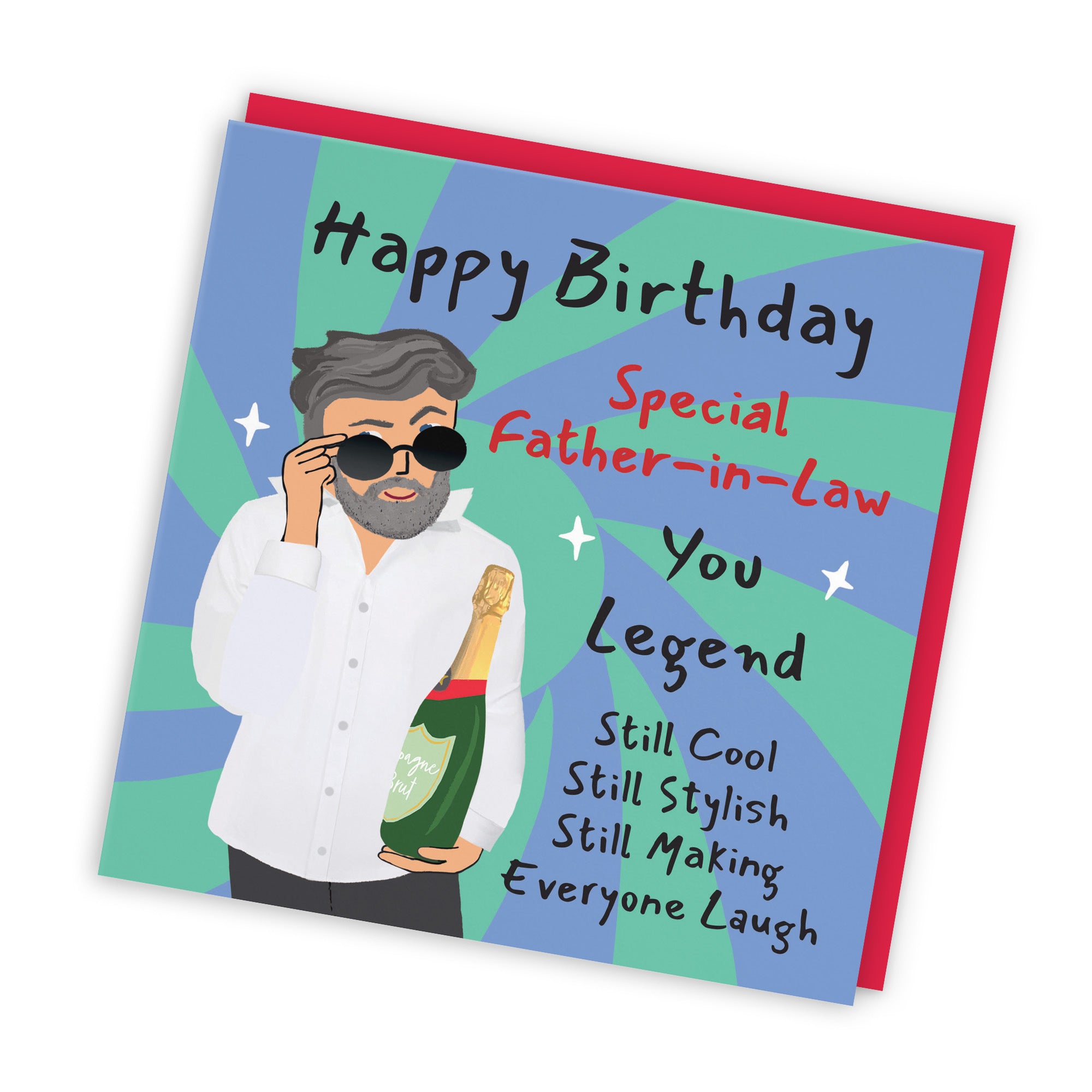 Father-in-Law Birthday Card Cool Dude Laugh Out Loud - Default Title (GK00010)
