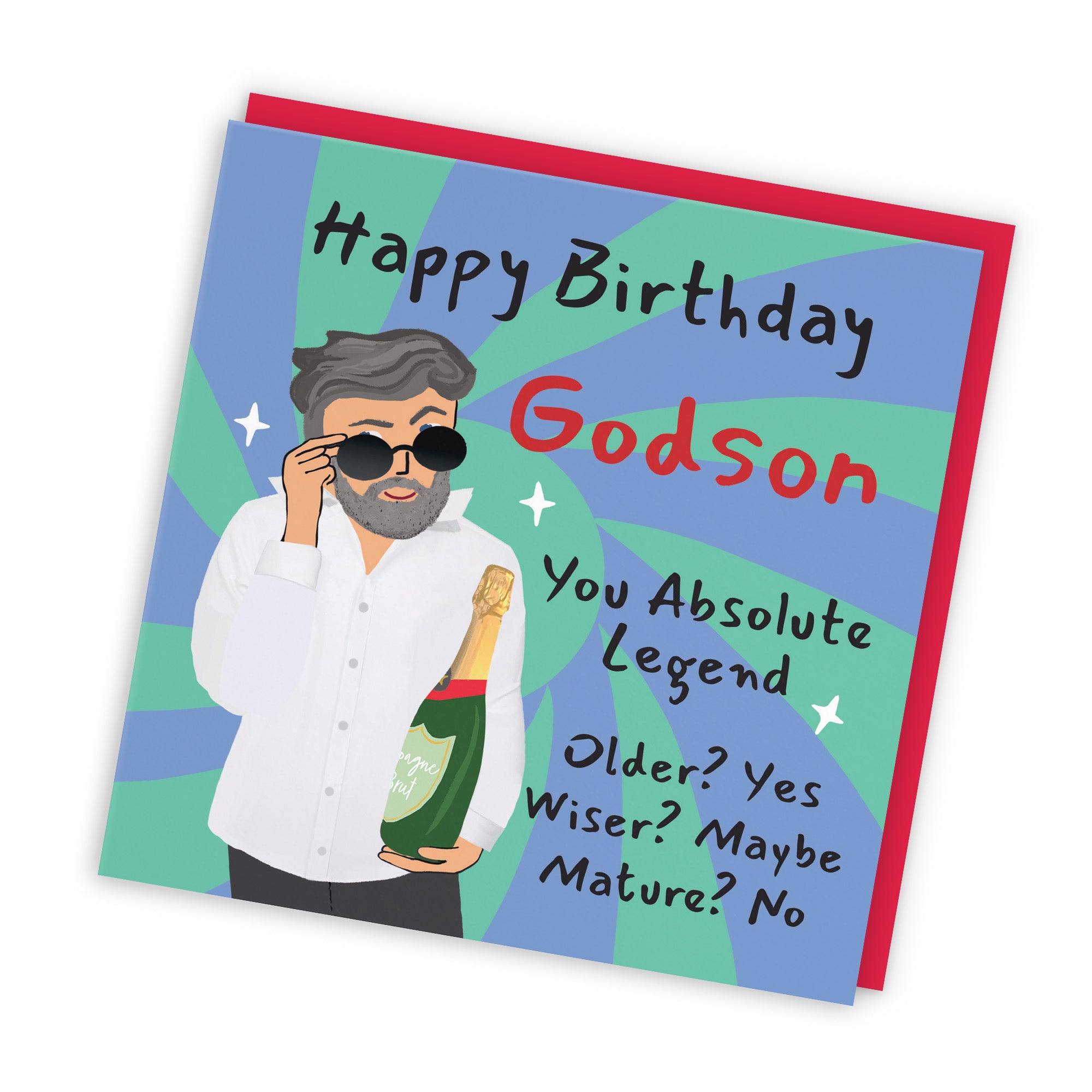 Godson Birthday Card Cool Dude Laugh Out Loud - Default Title (GK00014)