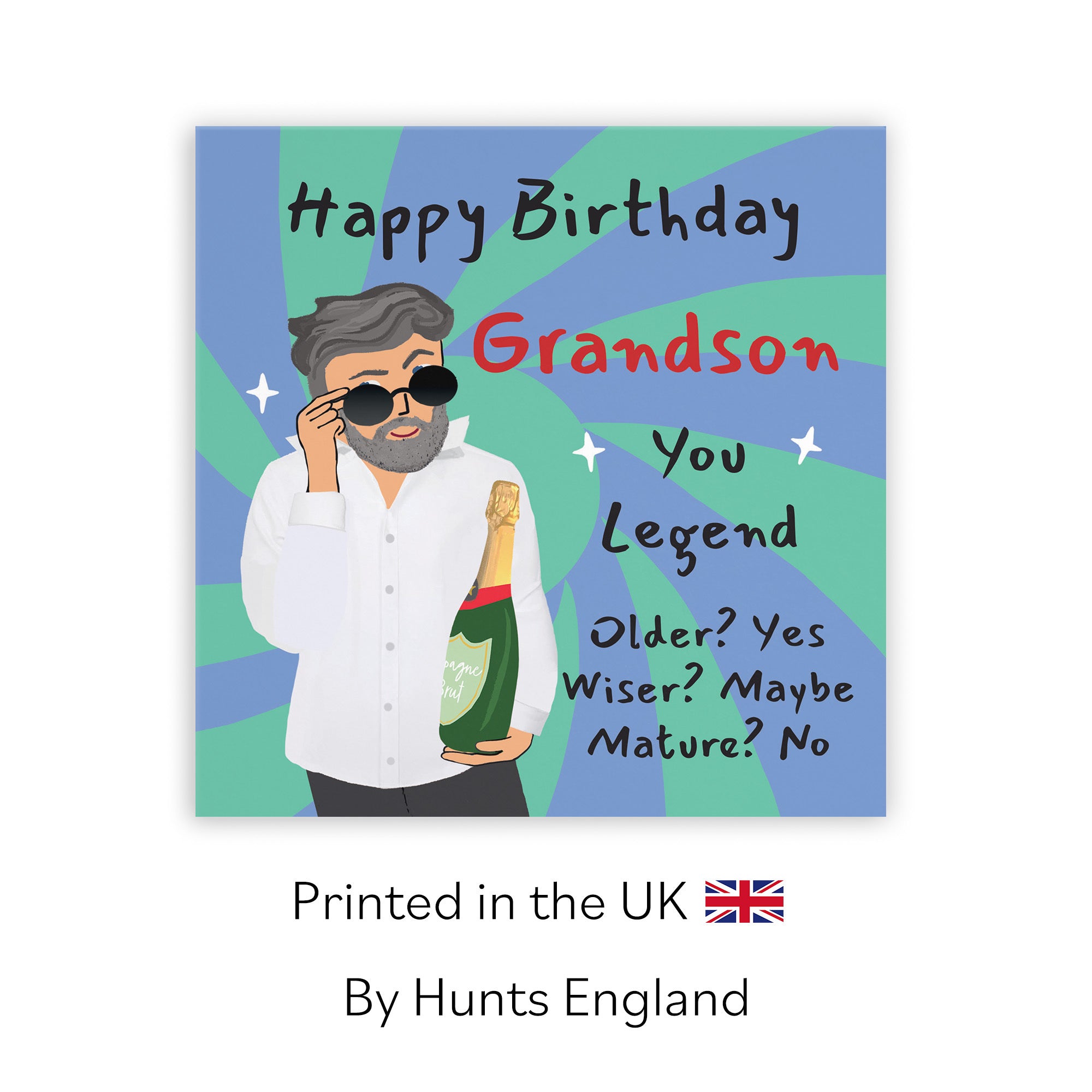 Grandson Birthday Card Cool Dude Laugh Out Loud - Default Title (GK00015)