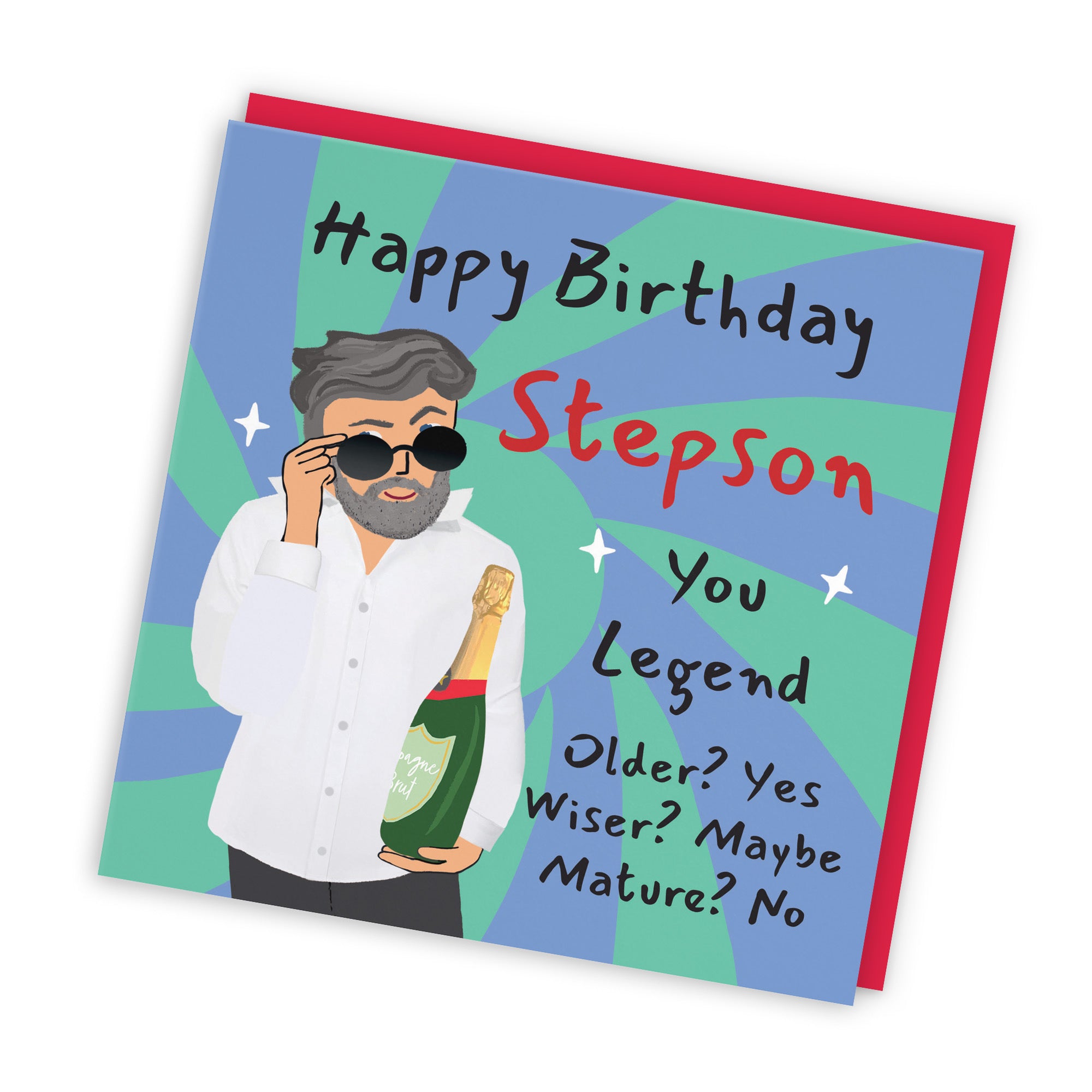 Stepson Birthday Card Cool Dude Laugh Out Loud - Default Title (GK00023)