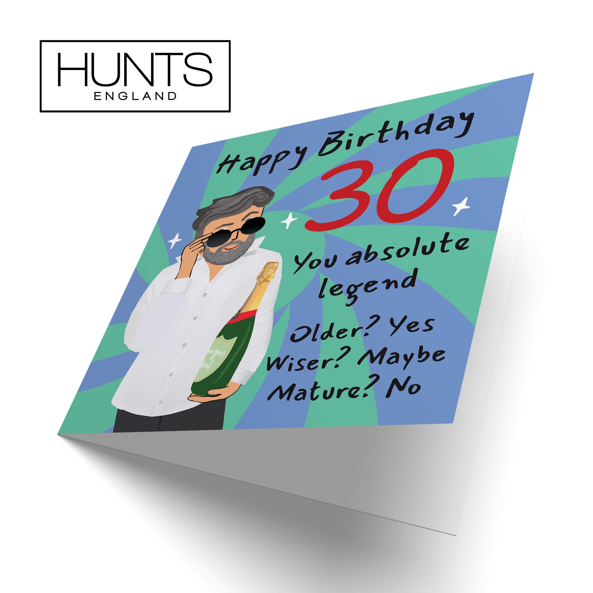 Men's 30th Birthday Card Cool Dude Laugh Out Loud - Default Title (GK00034)