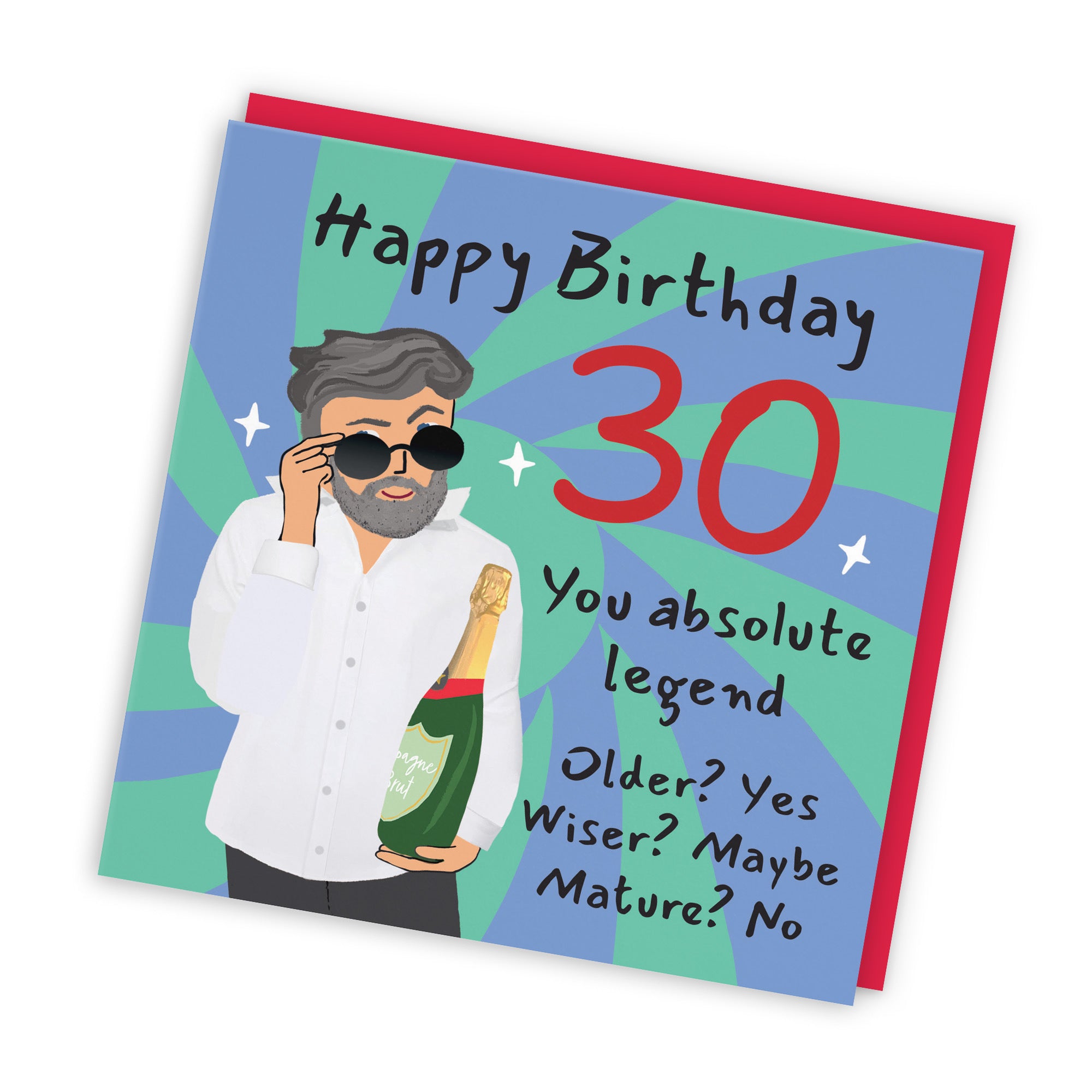 Men's 30th Birthday Card Cool Dude Laugh Out Loud - Default Title (GK00034)