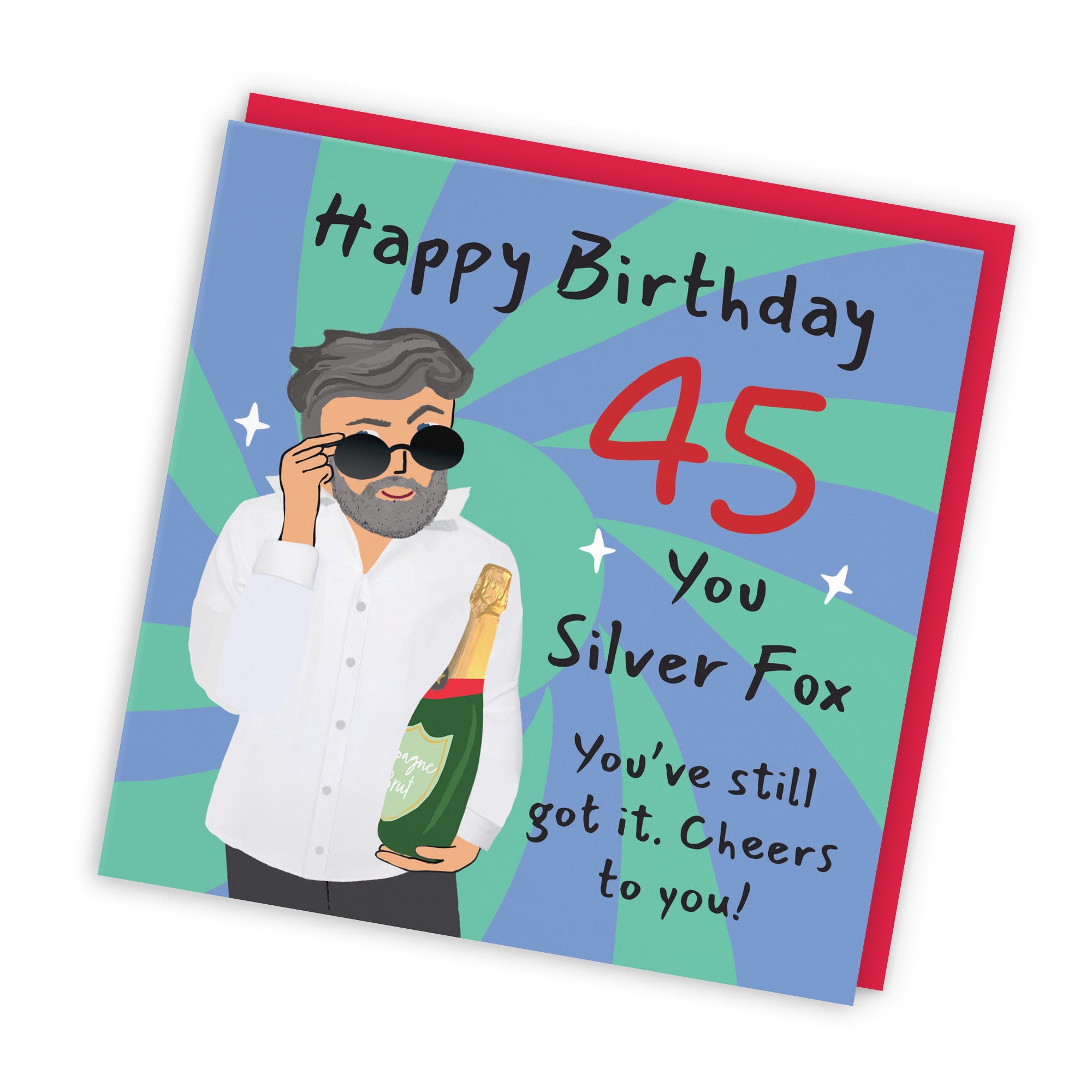 Men's 45th Birthday Card Cool Dude Laugh Out Loud - Default Title (GK00037)