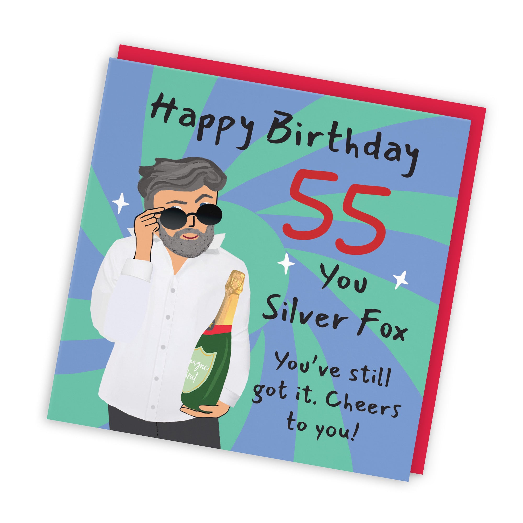 Men's 55th Birthday Card Cool Dude Laugh Out Loud - Default Title (GK00039)