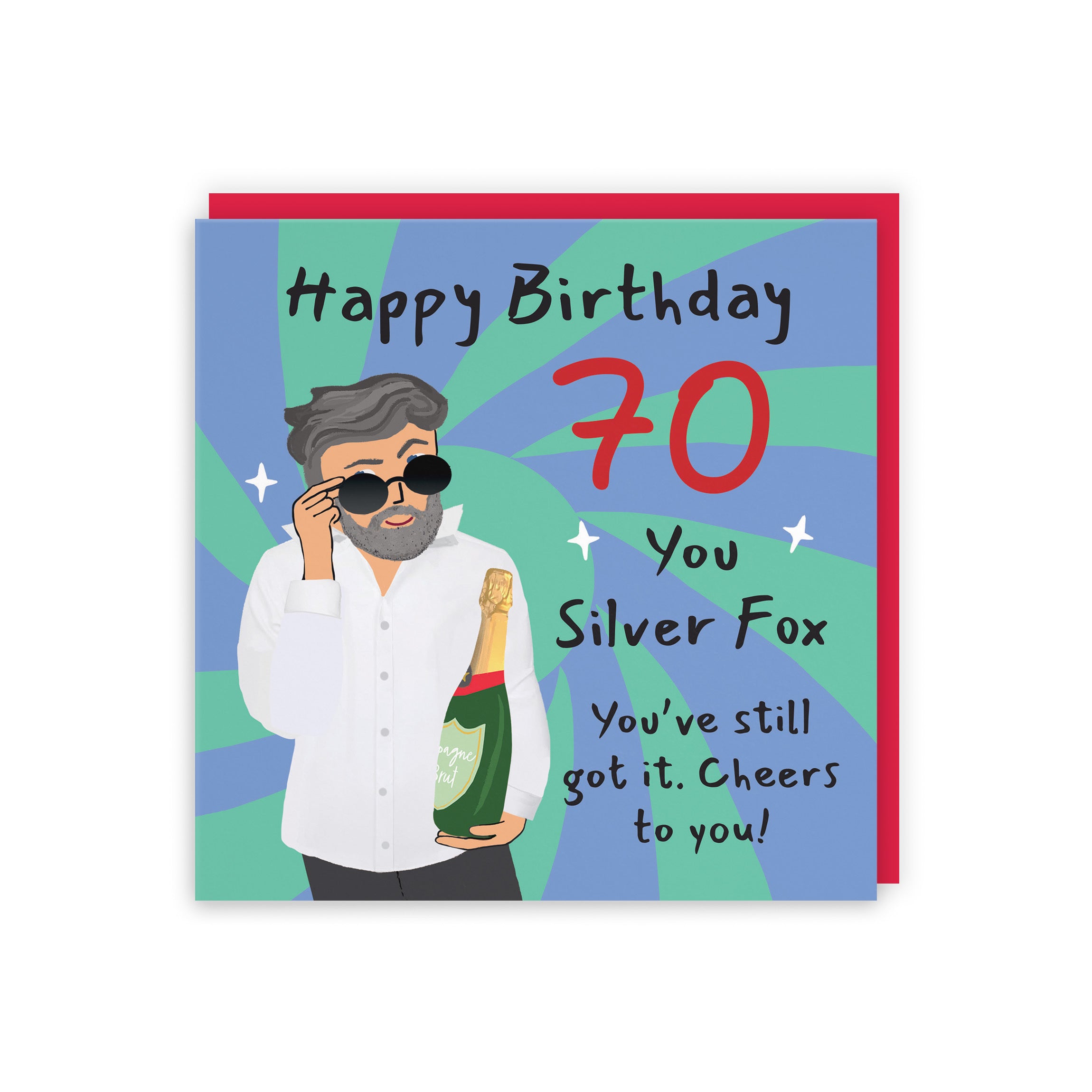 Men's 70th Birthday Card Cool Dude Laugh Out Loud - Default Title (GK00042)