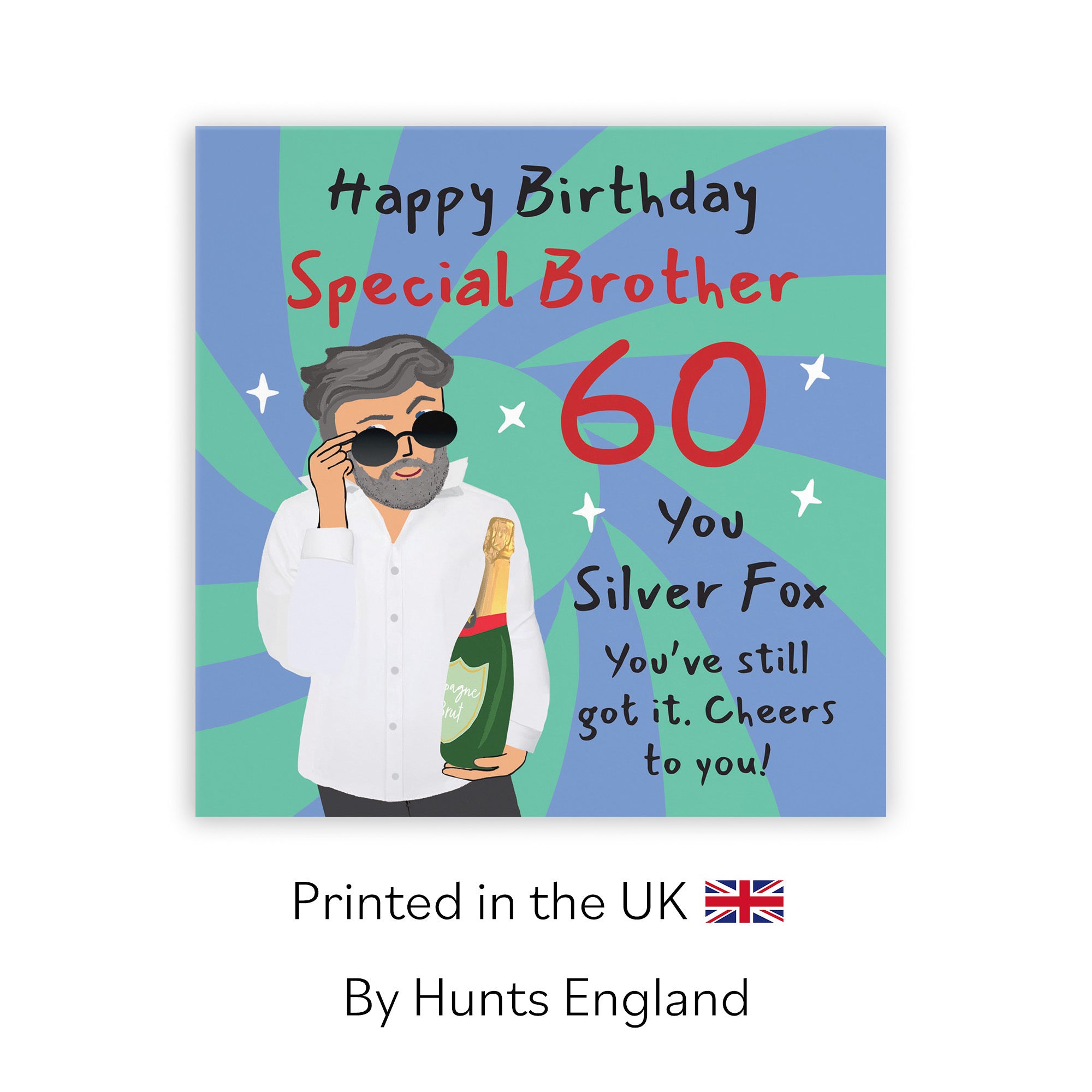 60th Brother Birthday Card Cool Dude Laugh Out Loud - Default Title (GK00054)
