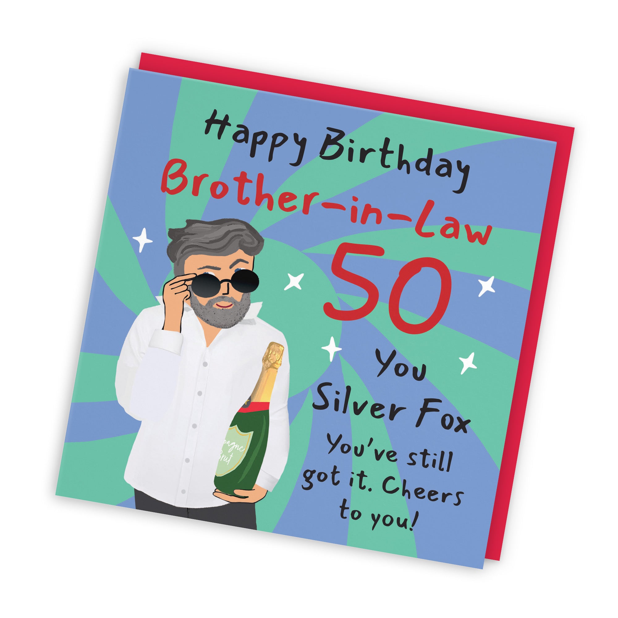 50th Brother-in-Law Birthday Card Cool Dude Laugh Out Loud - Default Title (GK00058)