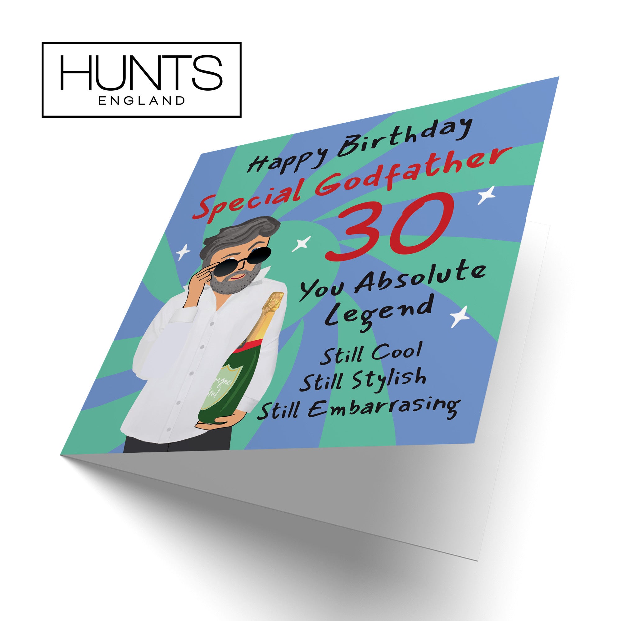 30th Godfather Birthday Card Cool Dude Laugh Out Loud - Default Title (GK00082)