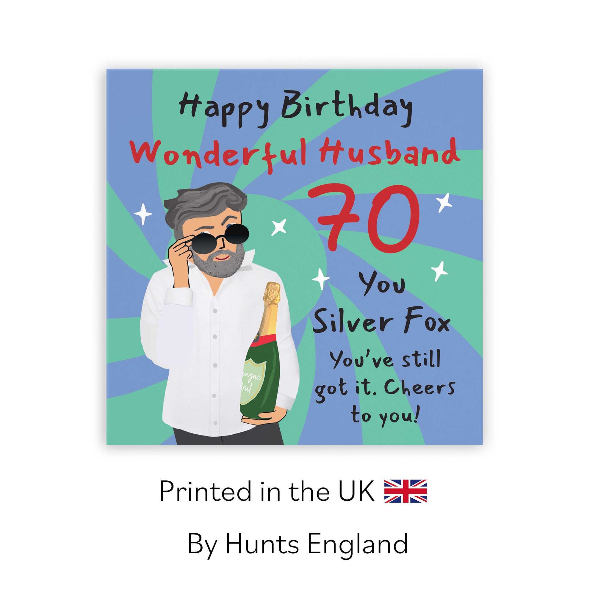 70th Husband Birthday Card Cool Dude Laugh Out Loud - Default Title (GK00109)