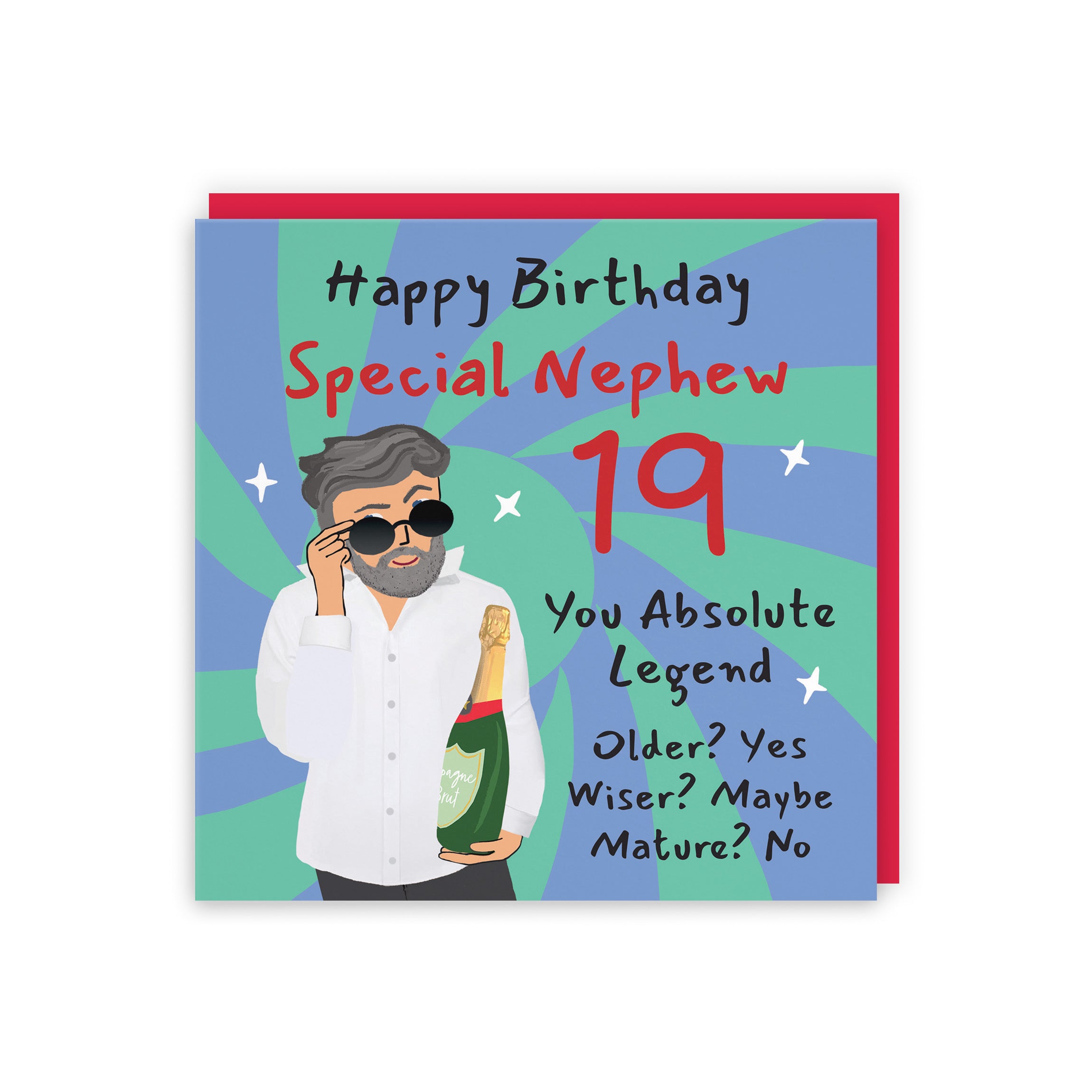 19th Nephew Birthday Card Cool Dude Laugh Out Loud - Default Title (GK00111)