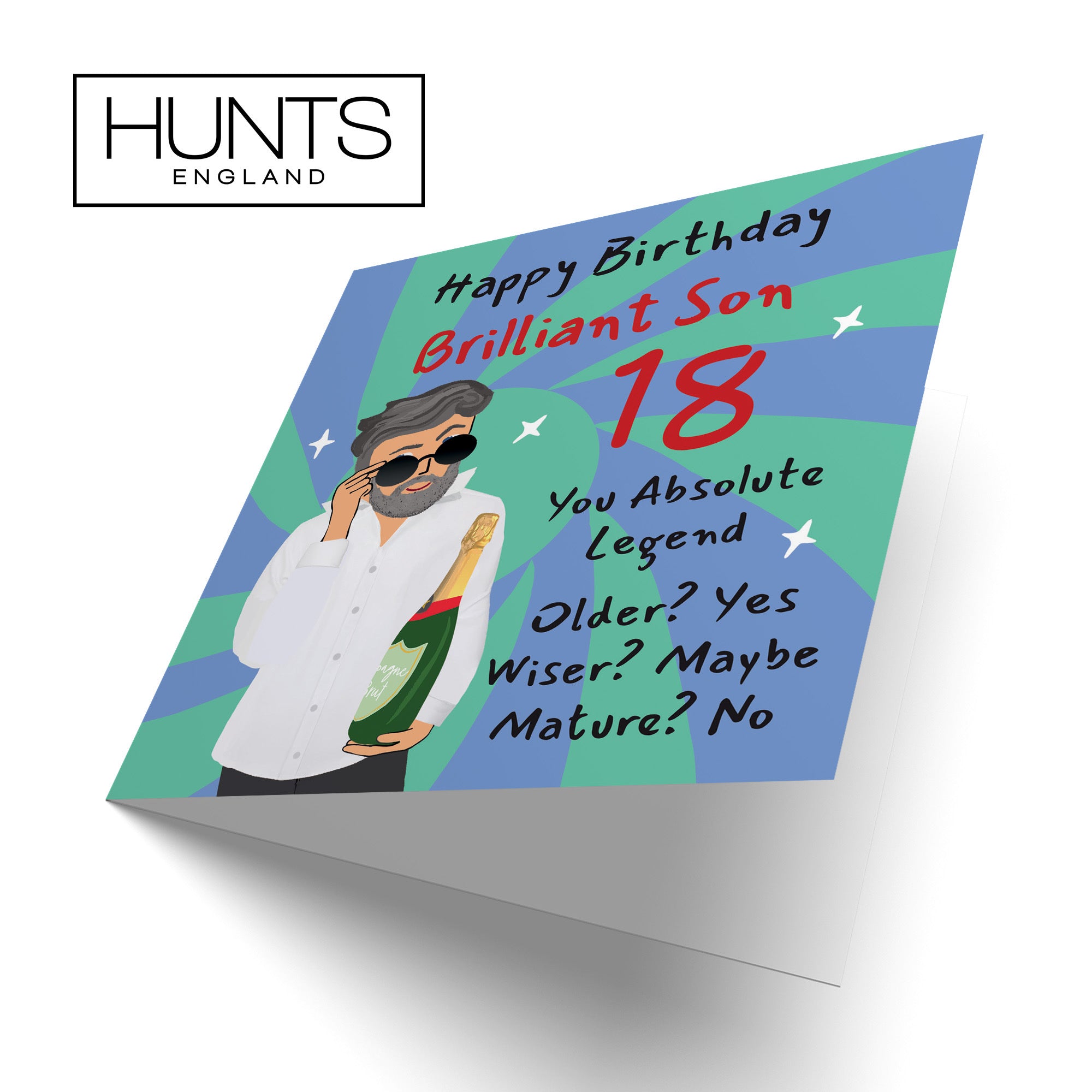 18th Son Birthday Card Cool Dude Laugh Out Loud - Default Title (GK00121)