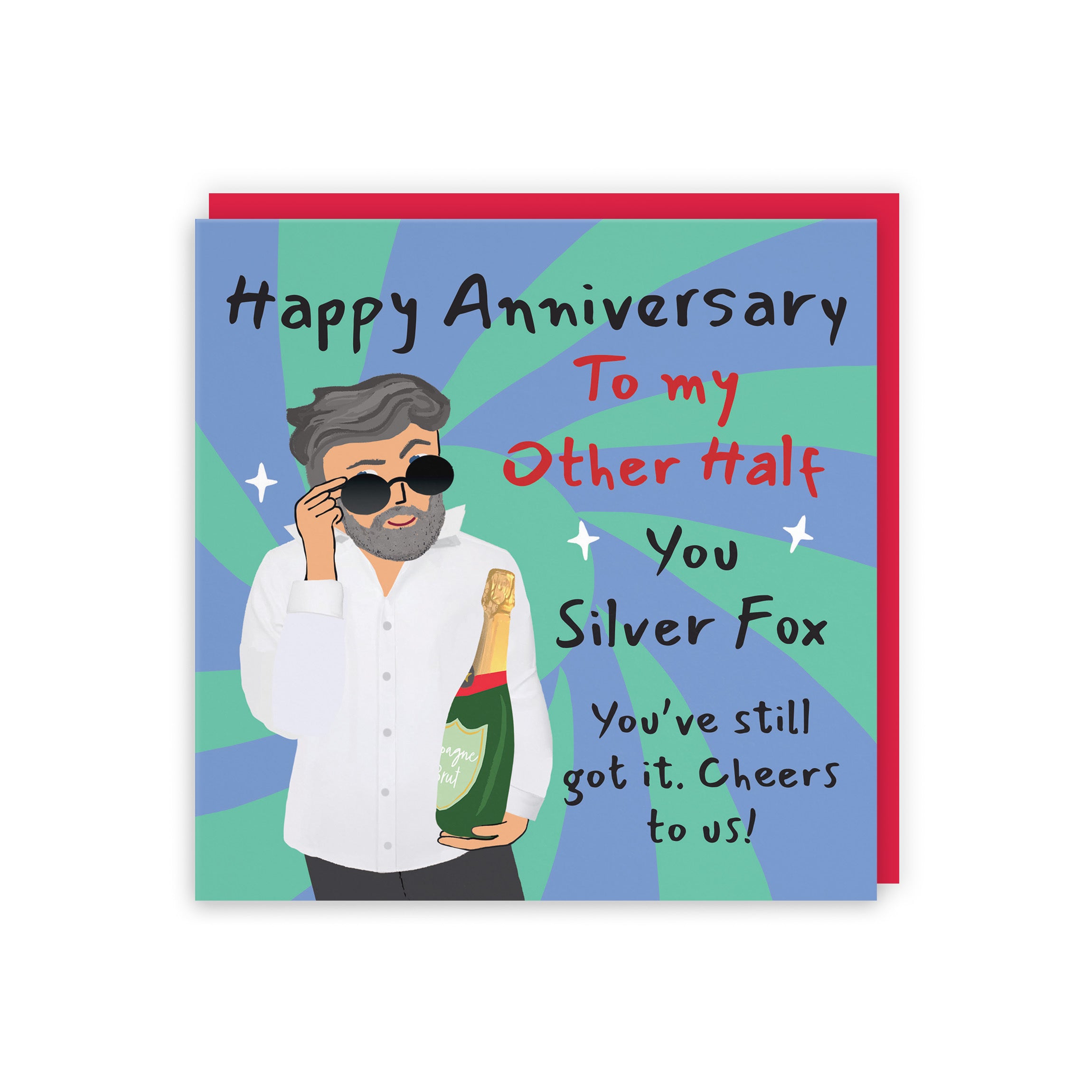 Male Other Half Anniversary Card Cool Dude Laugh Out Loud - Default Title (GK00151)