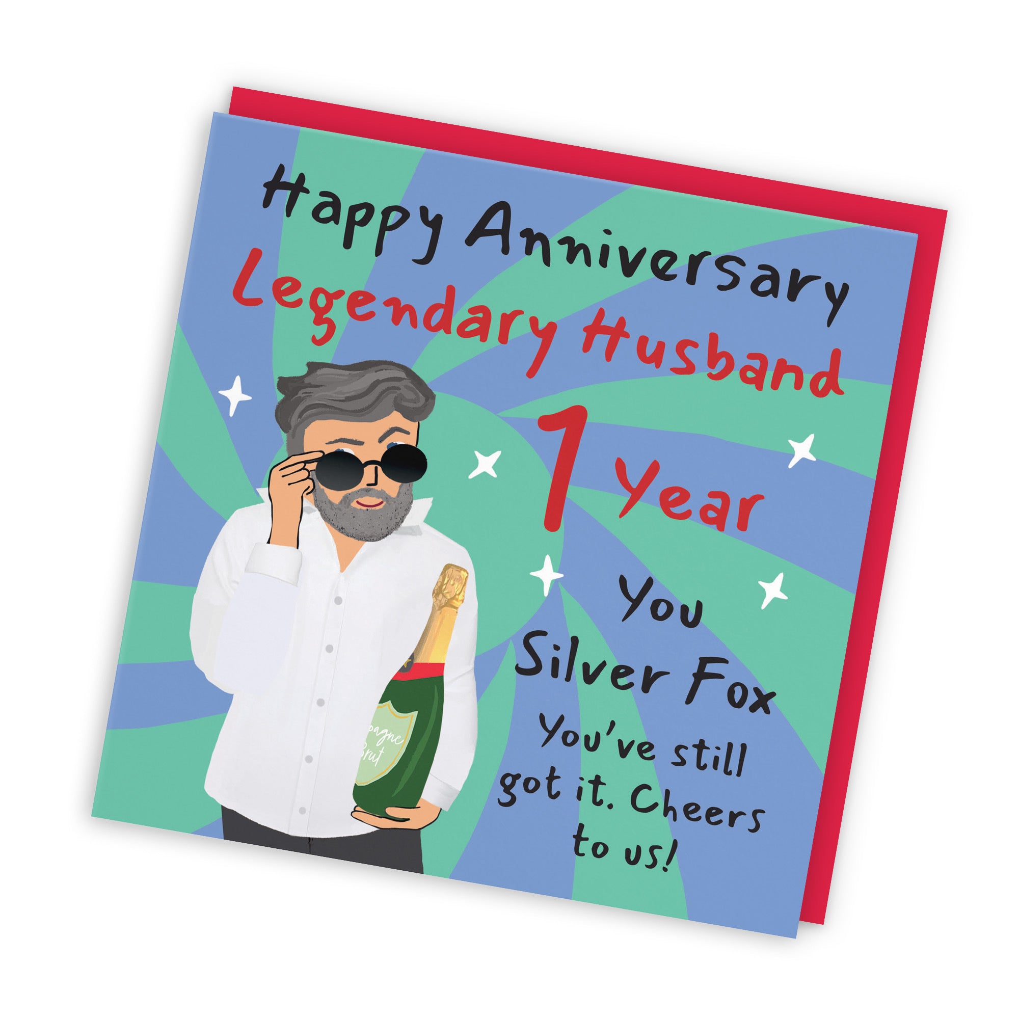 1st Husband Anniversary Card Cool Dude Laugh Out Loud - Default Title (GK00153)