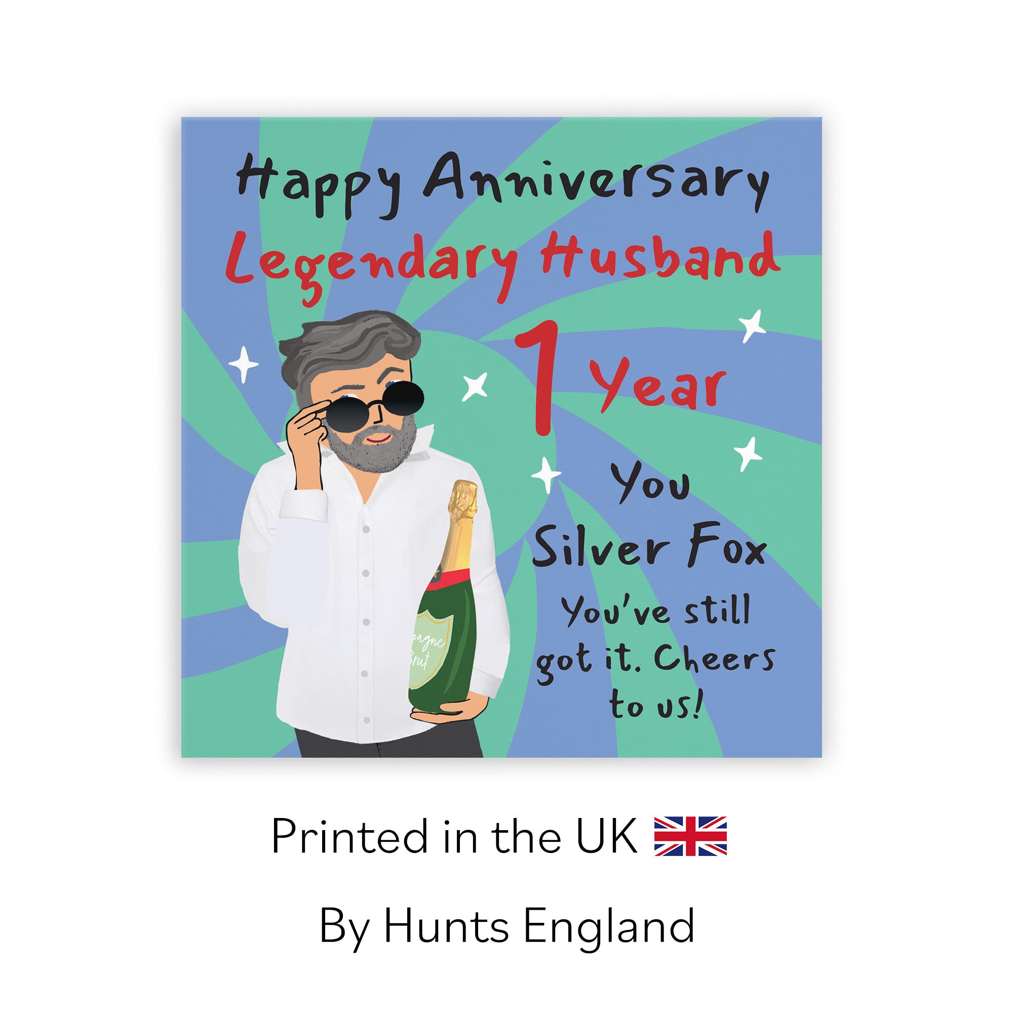 1st Husband Anniversary Card Cool Dude Laugh Out Loud - Default Title (GK00153)
