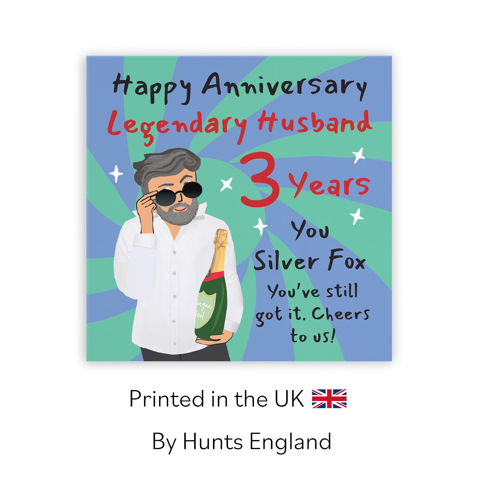 3rd Husband Anniversary Card Cool Dude Laugh Out Loud - Default Title (GK00155)