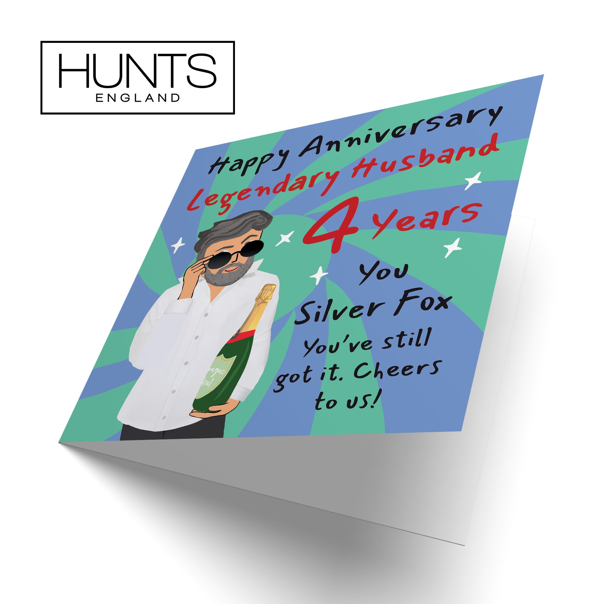 4th Husband Anniversary Card Cool Dude Laugh Out Loud - Default Title (GK00156)
