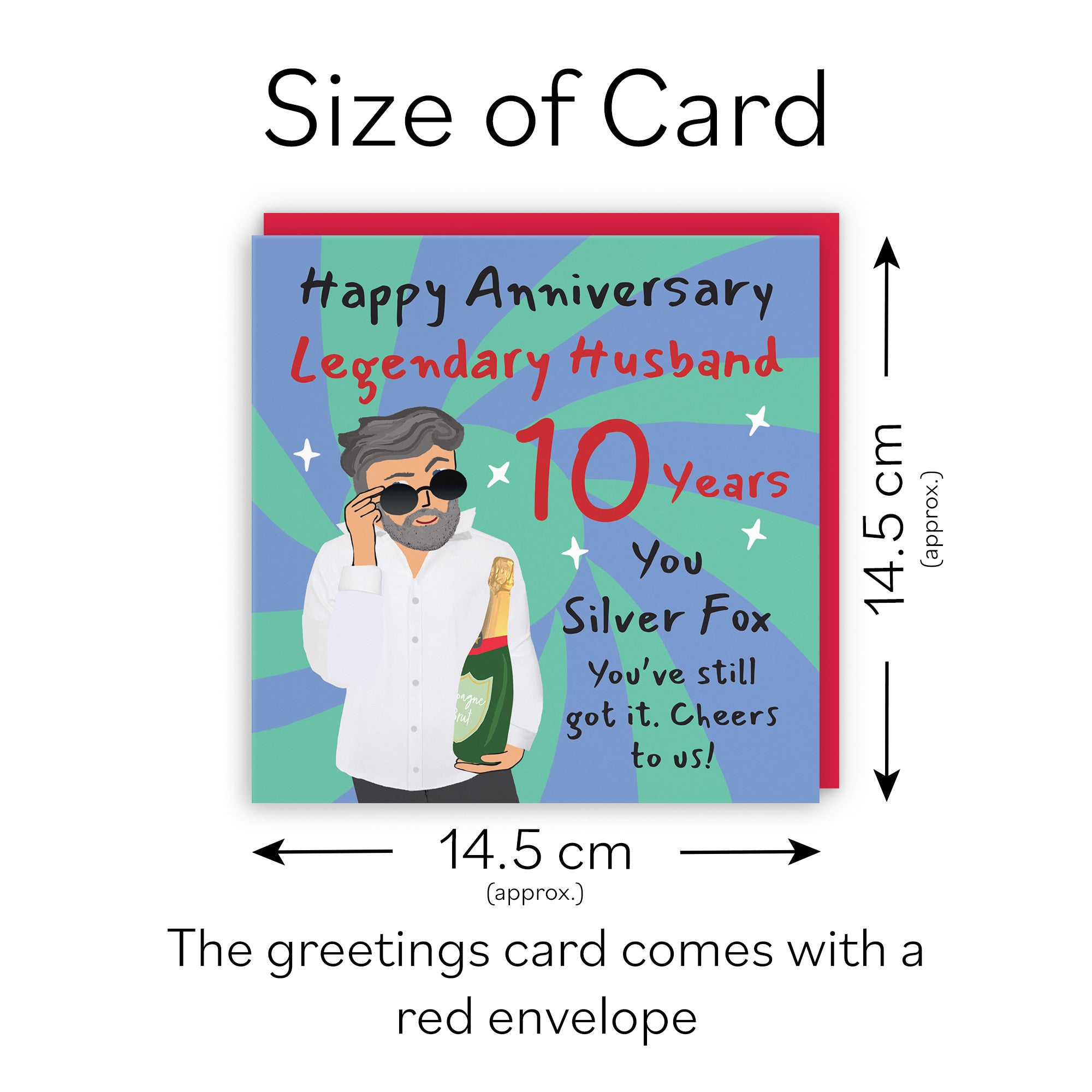 10th Husband Anniversary Card Cool Dude Laugh Out Loud - Default Title (GK00158)