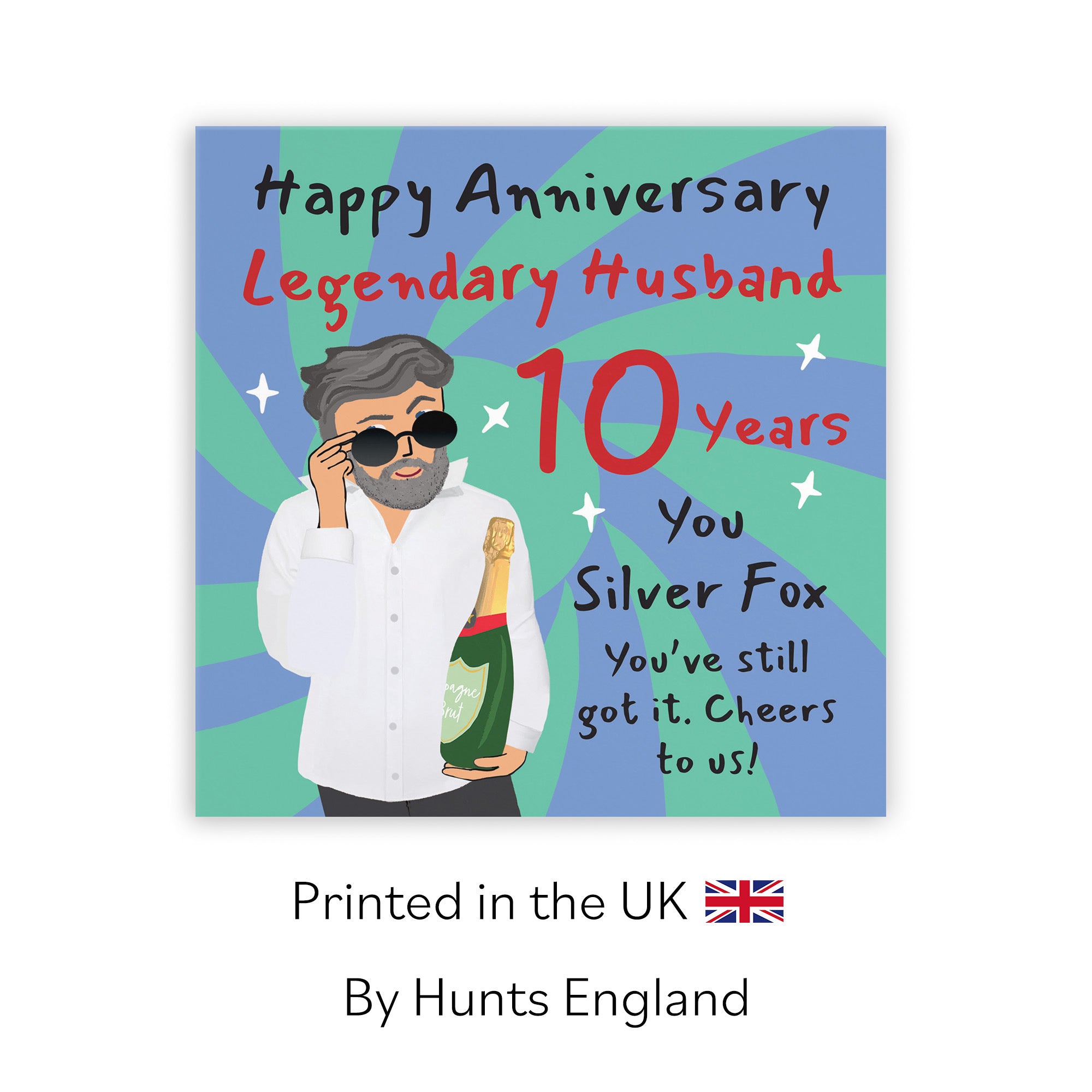 10th Husband Anniversary Card Cool Dude Laugh Out Loud - Default Title (GK00158)