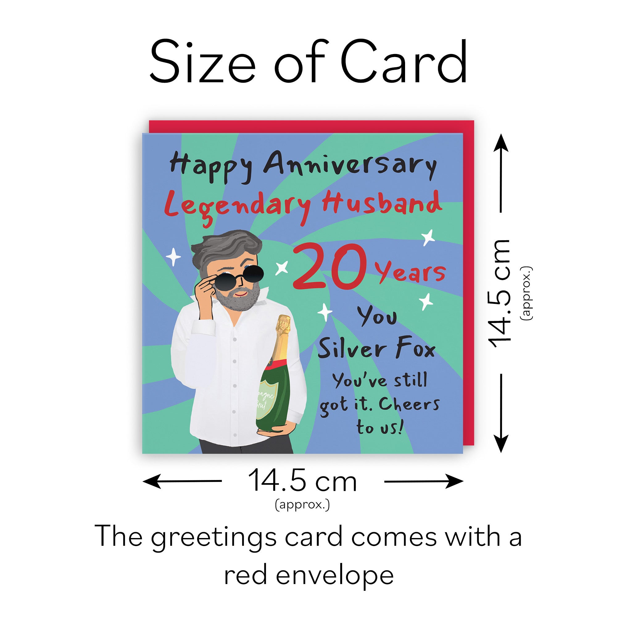 20th Husband Anniversary Card Cool Dude Laugh Out Loud - Default Title (GK00160)
