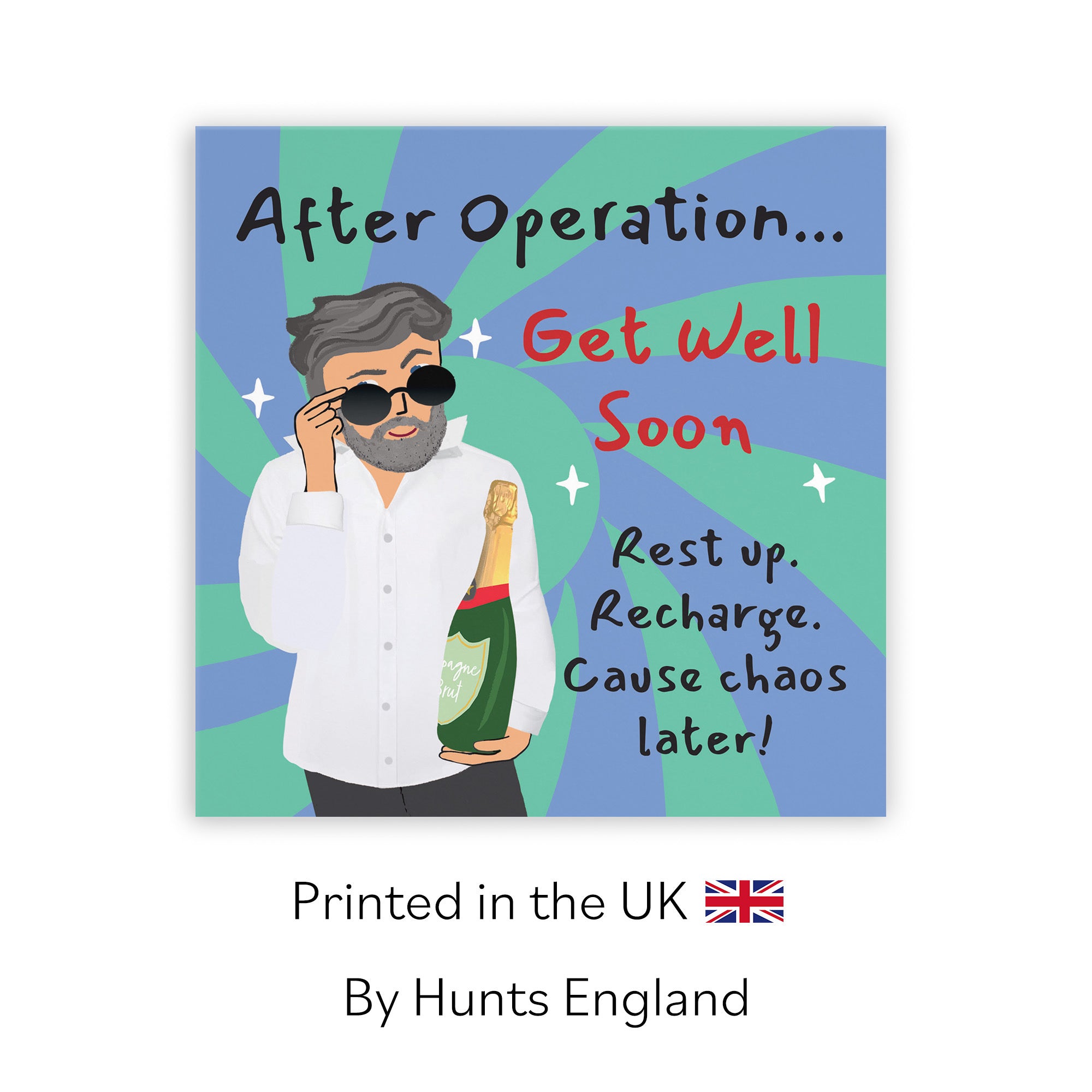 Men's After Operation Get Well Card Cool Dude Laugh Out Loud - Default Title (GK00163)