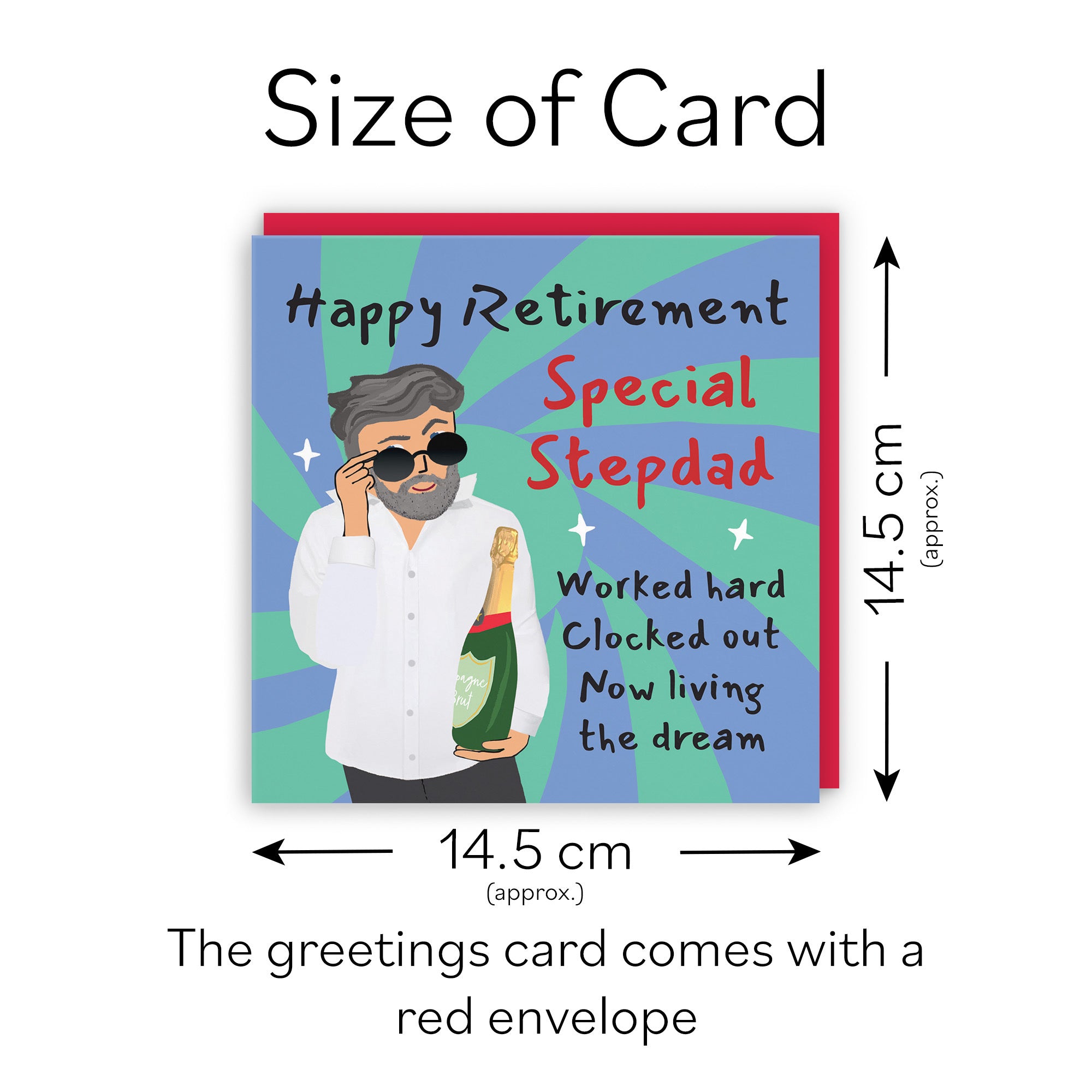 Stepdad Retirement Card Cool Dude Laugh Out Loud - Default Title (GK00185)