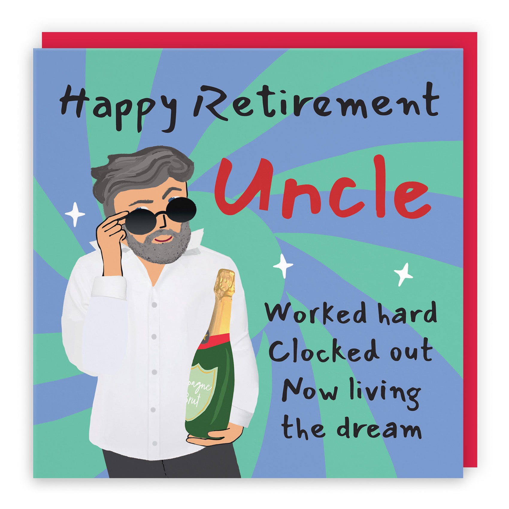 Uncle Retirement Card Cool Dude Laugh Out Loud - Default Title (GK00186)