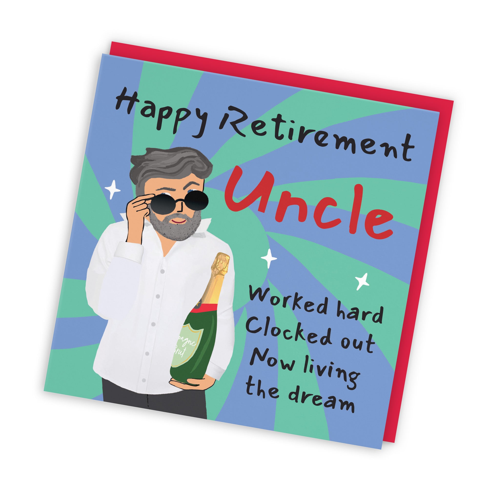 Uncle Retirement Card Cool Dude Laugh Out Loud - Default Title (GK00186)
