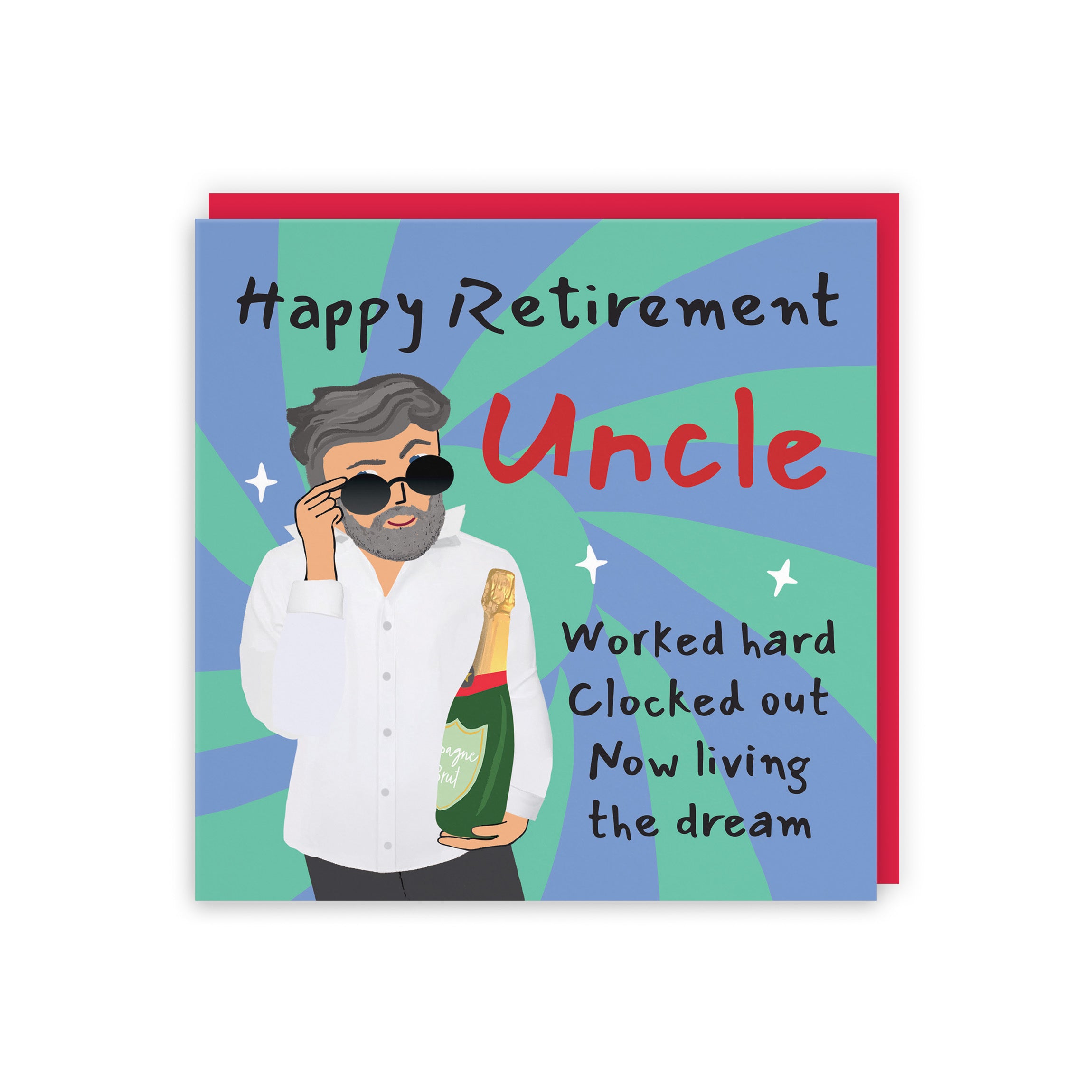 Uncle Retirement Card Cool Dude Laugh Out Loud - Default Title (GK00186)