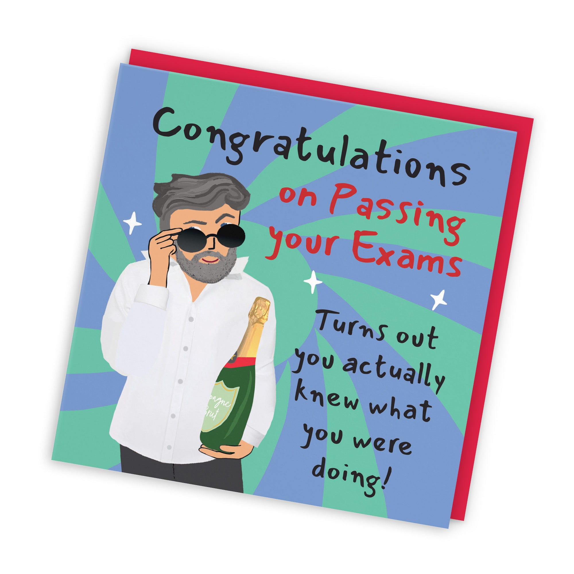 Men's Exams Congratulations Card Cool Dude Laugh Out Loud - Default Title (GK00191)