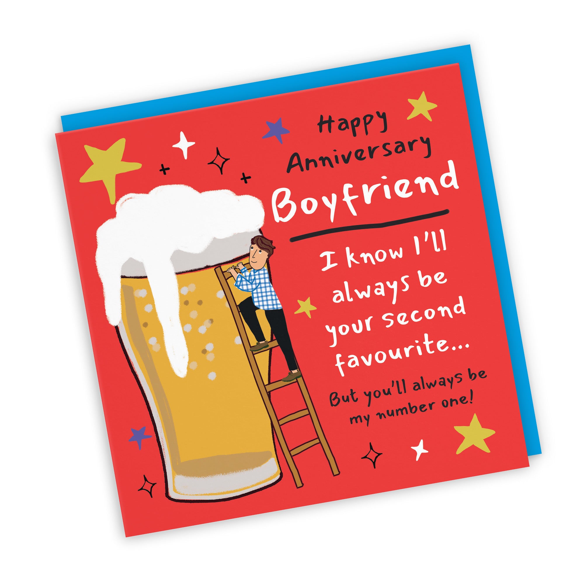Boyfriend Anniversary Card Big Beer Laugh Out Loud - Default Title (GK00193)