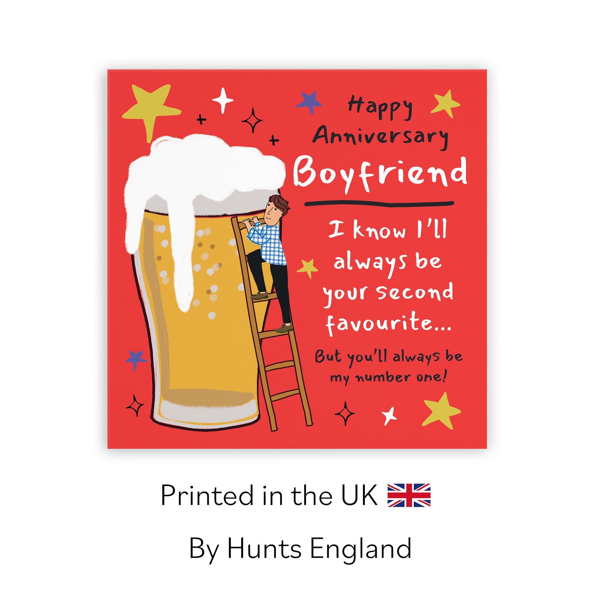 Boyfriend Anniversary Card Big Beer Laugh Out Loud - Default Title (GK00193)