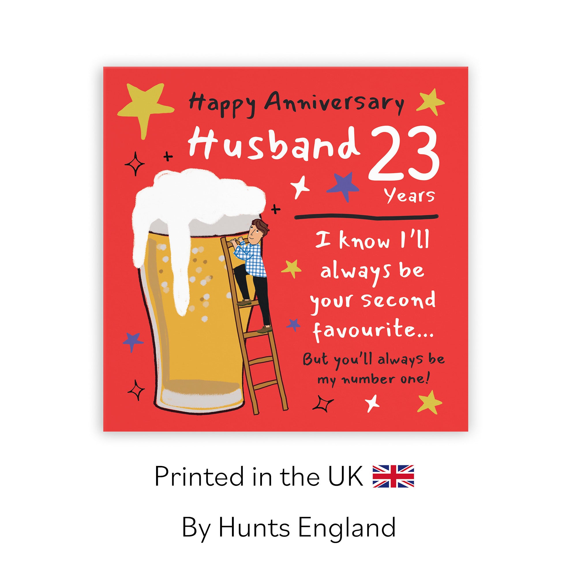 23rd Husband Anniversary Card Big Beer Laugh Out Loud - Default Title (GK00217)