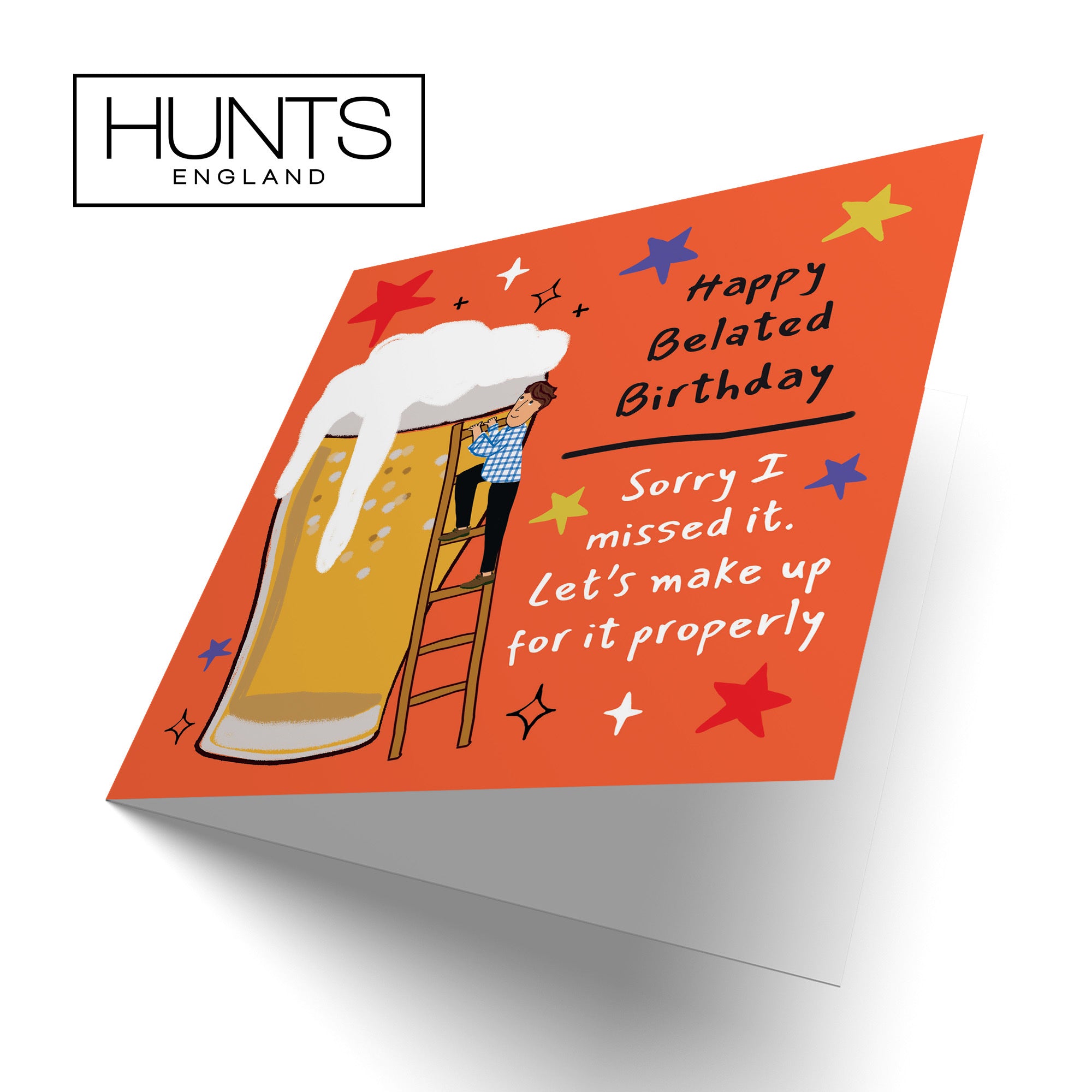 Men's Belated Birthday Card Big Beer Laugh Out Loud - Default Title (GK00227)