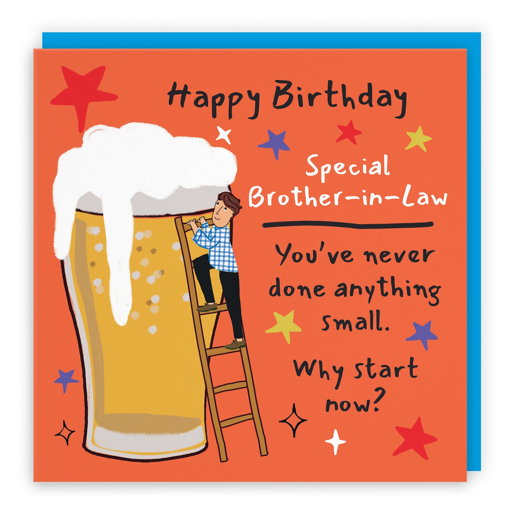 Brother-in-Law Birthday Card Big Beer Laugh Out Loud - Default Title (GK00230)