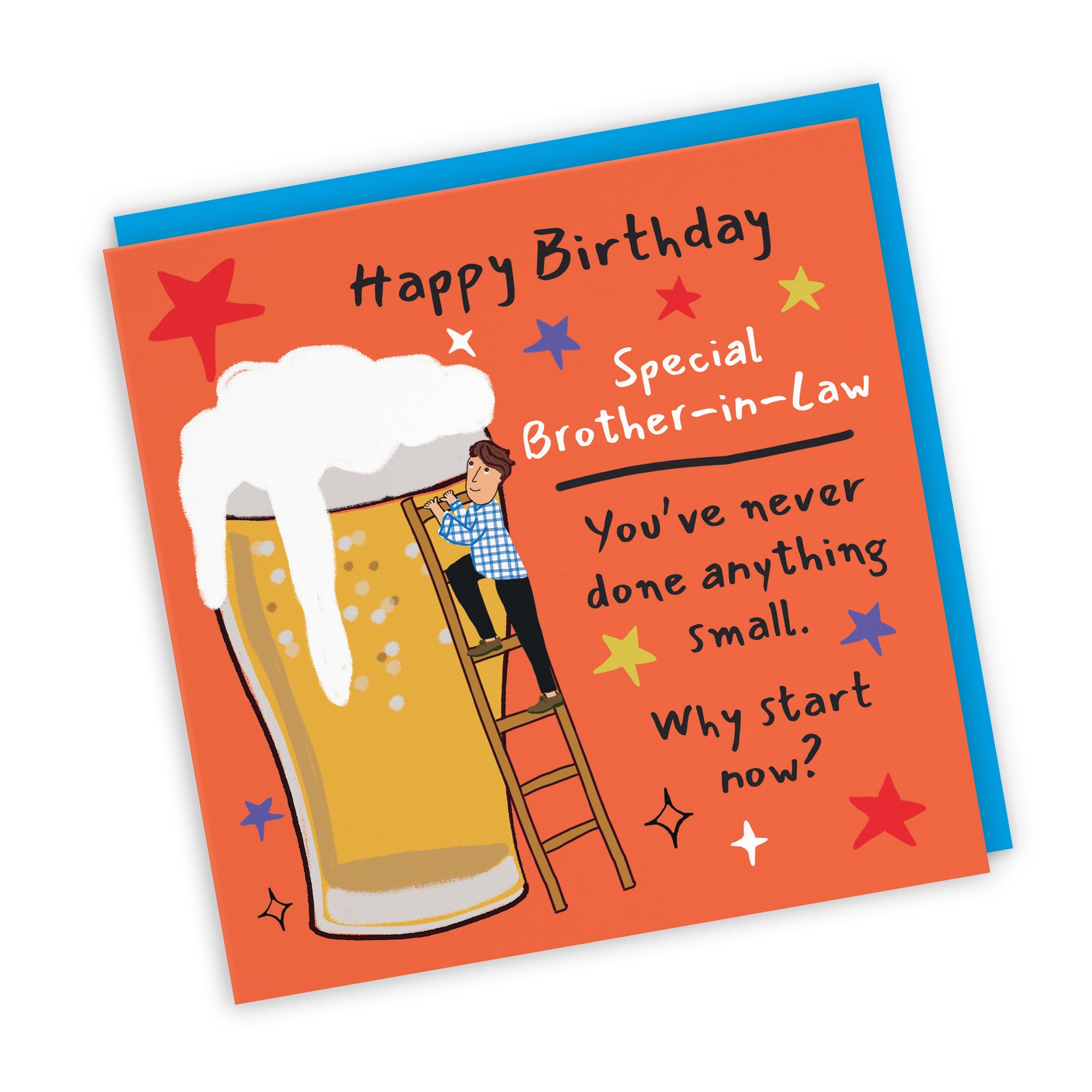 Brother-in-Law Birthday Card Big Beer Laugh Out Loud - Default Title (GK00230)