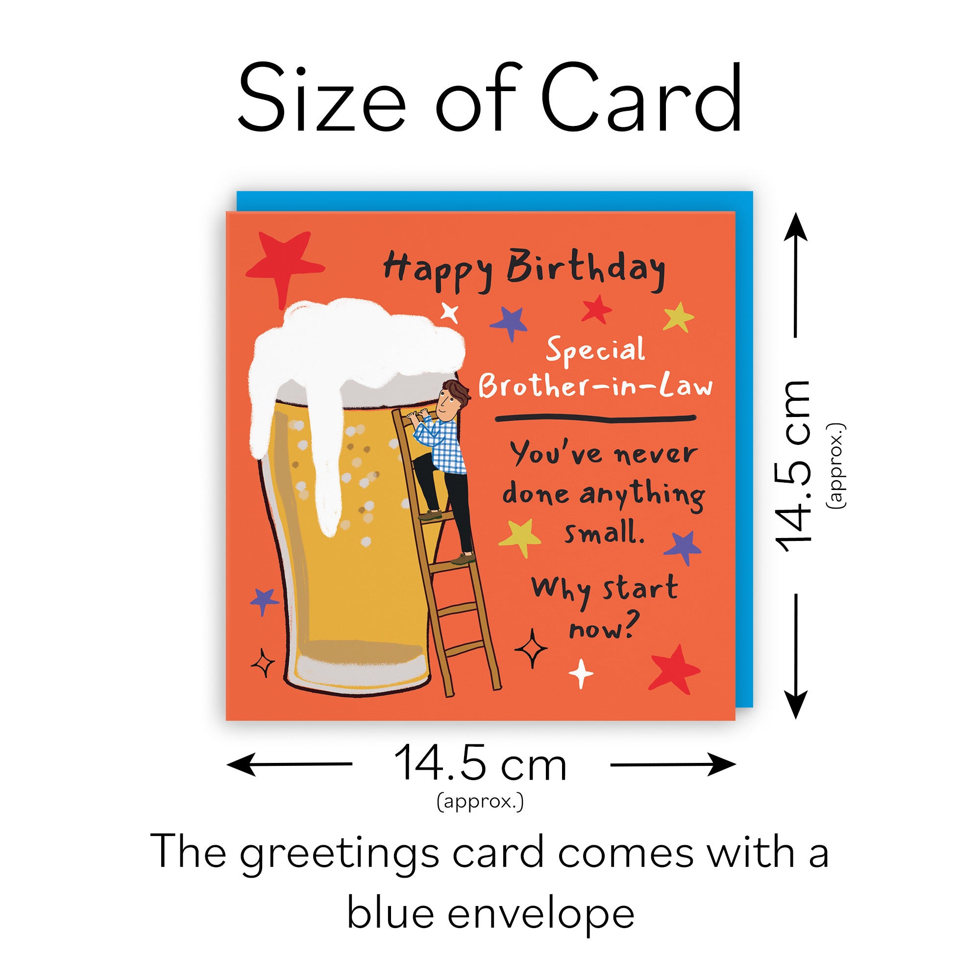 Brother-in-Law Birthday Card Big Beer Laugh Out Loud - Default Title (GK00230)