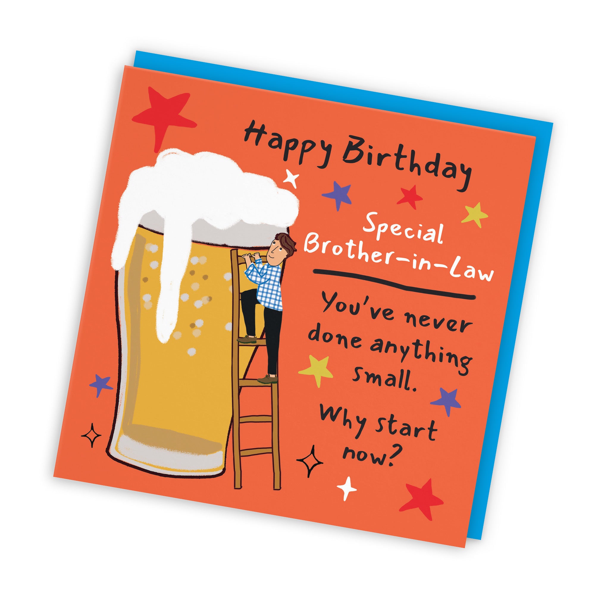 Brother-in-Law Birthday Card Big Beer Laugh Out Loud - Default Title (GK00230)