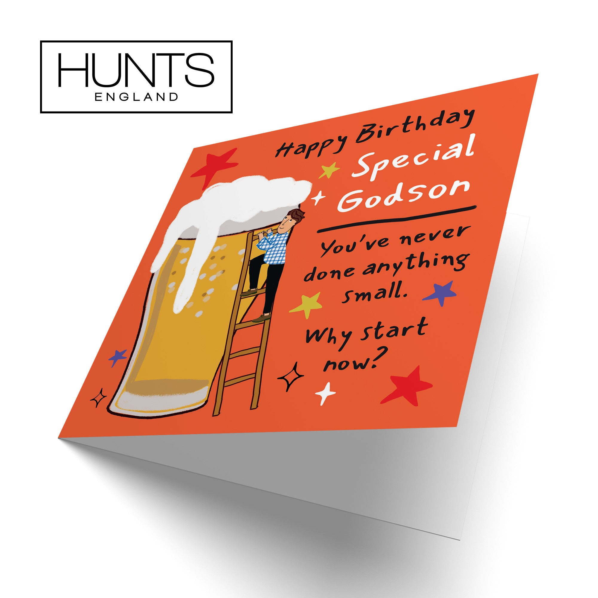 Godson Birthday Card Big Beer Laugh Out Loud - Default Title (GK00235)