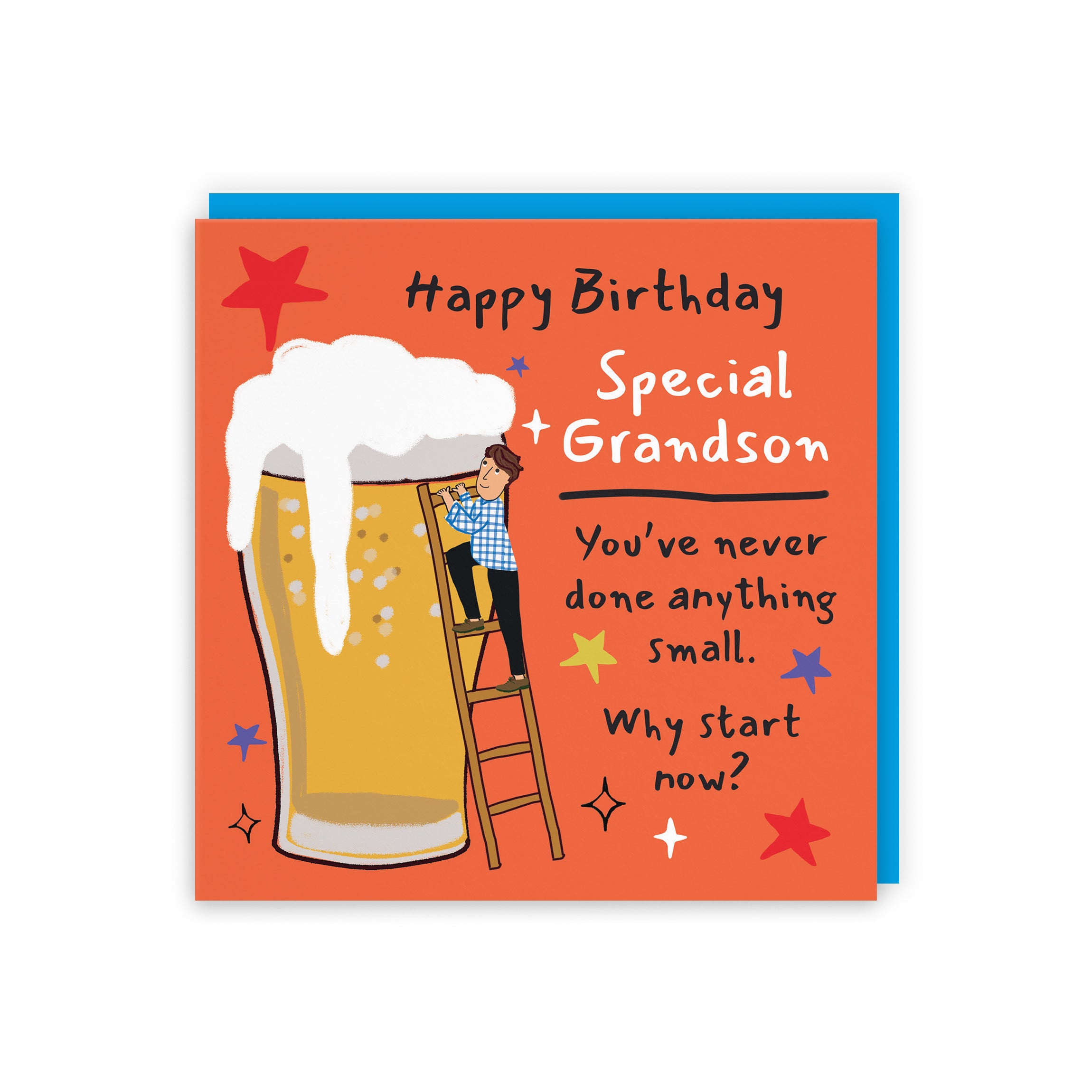 Grandson Birthday Card Big Beer Laugh Out Loud - Default Title (GK00236)