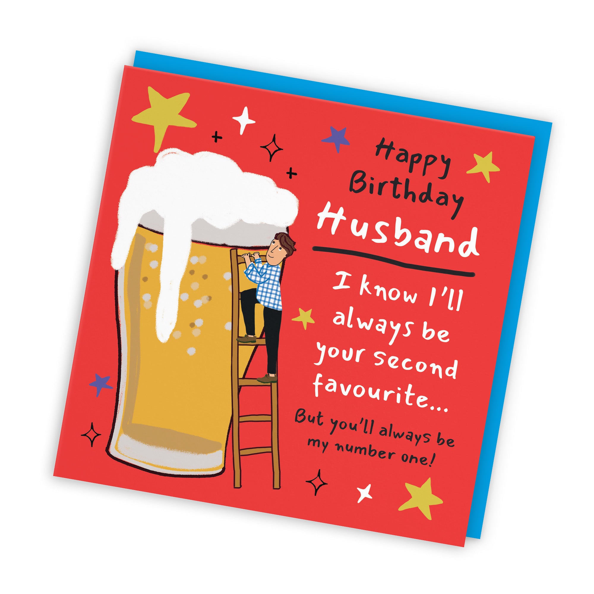 Husband Birthday Card Big Beer Laugh Out Loud - Default Title (GK00237)