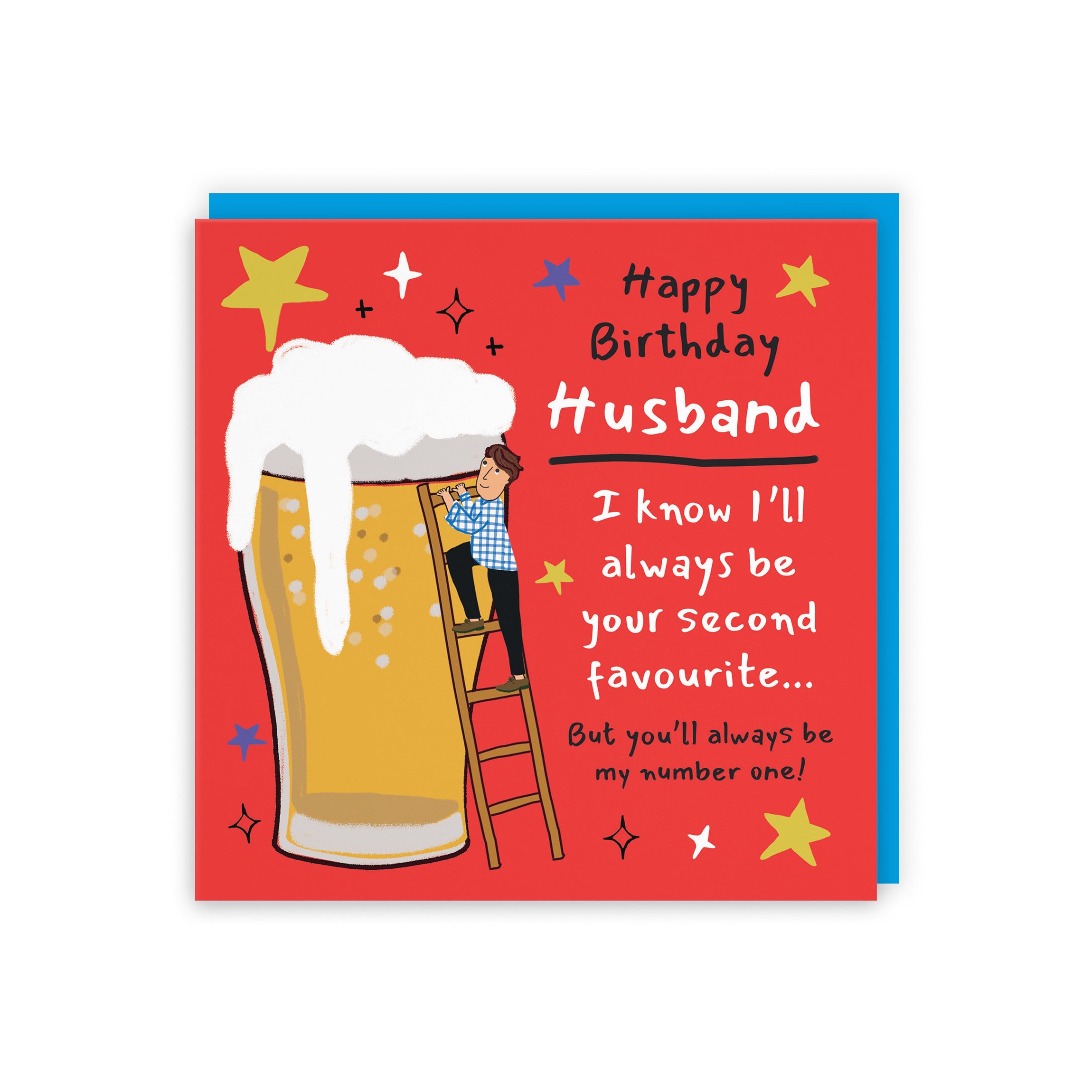 Husband Birthday Card Big Beer Laugh Out Loud - Default Title (GK00237)