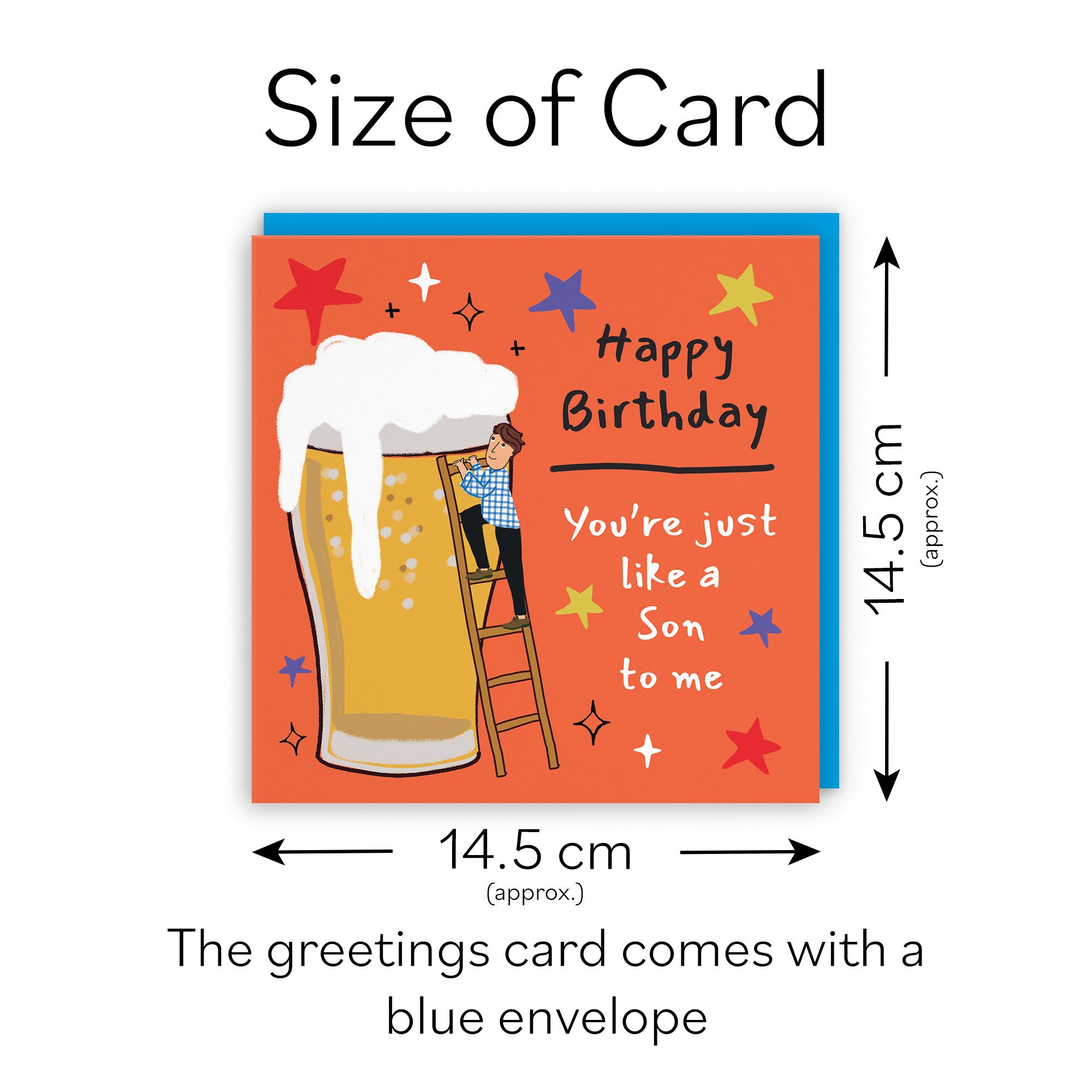Like A Son To Me Birthday Card Big Beer Laugh Out Loud - Default Title (GK00238)