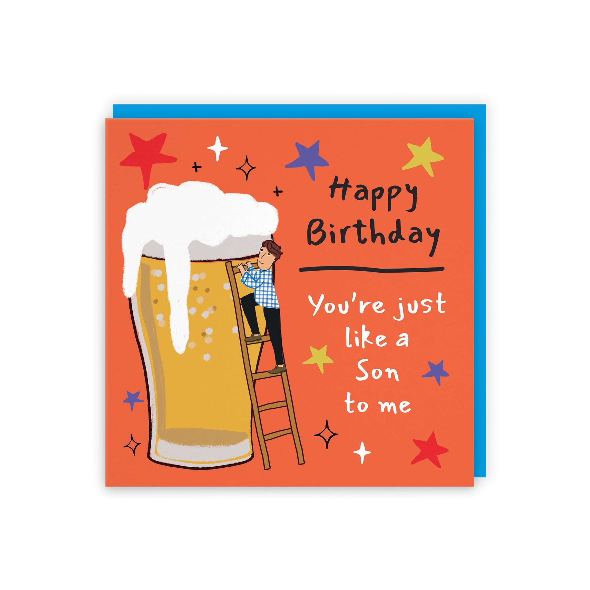 Like A Son To Me Birthday Card Big Beer Laugh Out Loud - Default Title (GK00238)