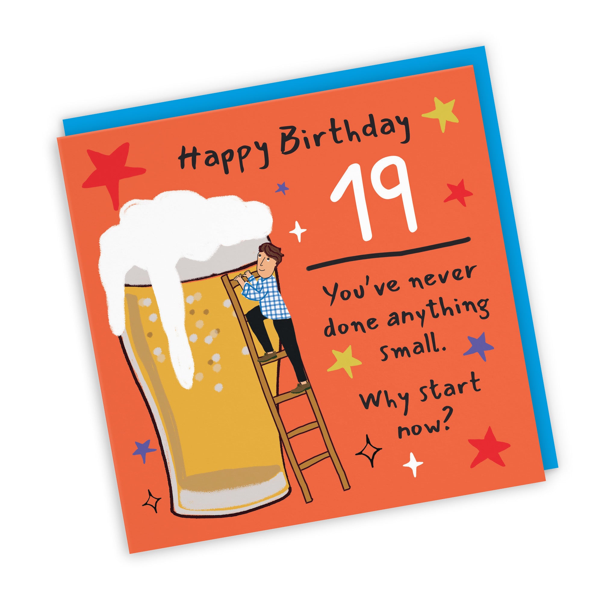 Men's 19th Birthday Card Big Beer Laugh Out Loud - Default Title (GK00246)