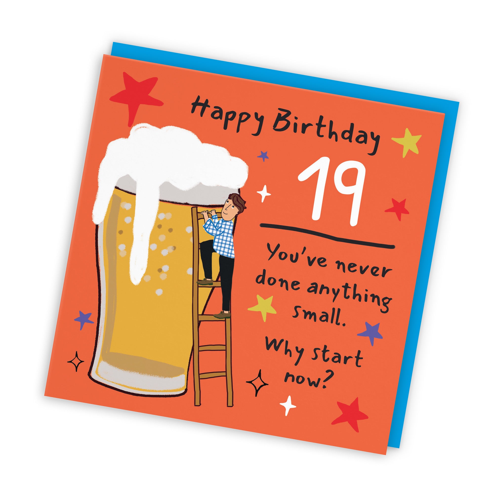 Men's 19th Birthday Card Big Beer Laugh Out Loud - Default Title (GK00246)
