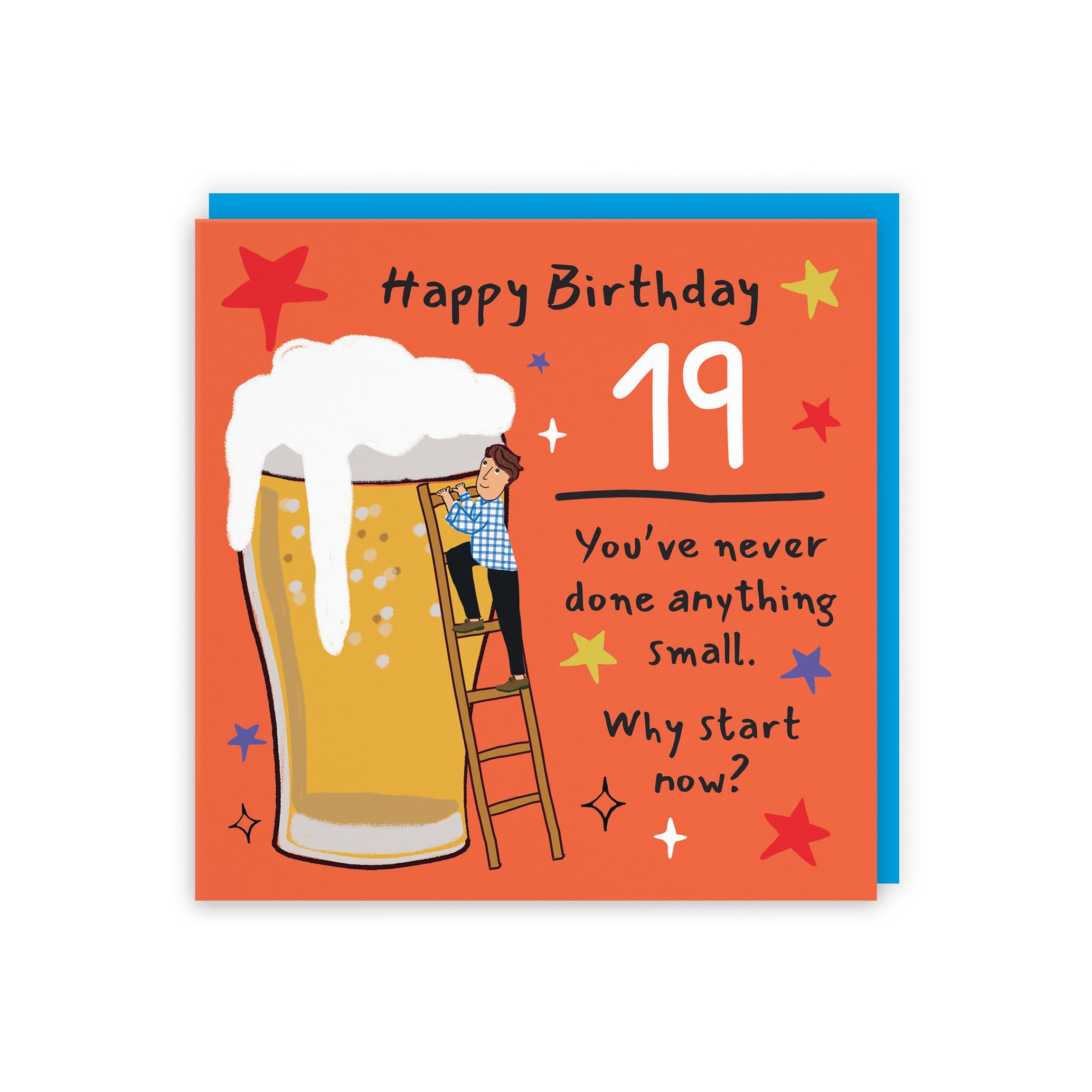 Men's 19th Birthday Card Big Beer Laugh Out Loud - Default Title (GK00246)