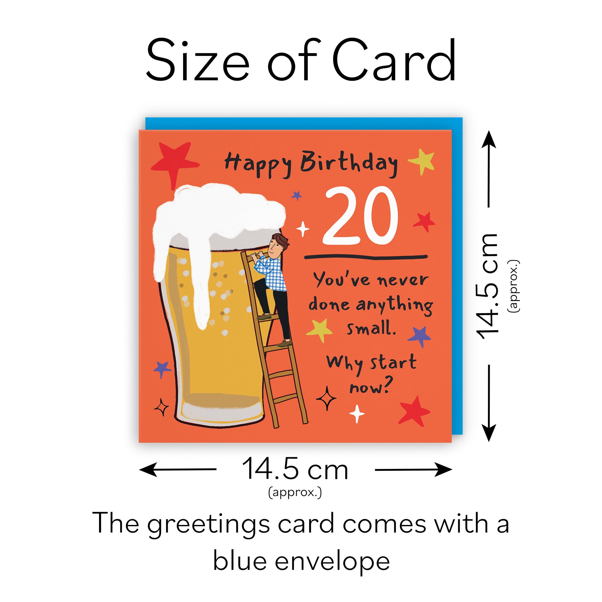 Men's 20th Birthday Card Big Beer Laugh Out Loud - Default Title (GK00247)